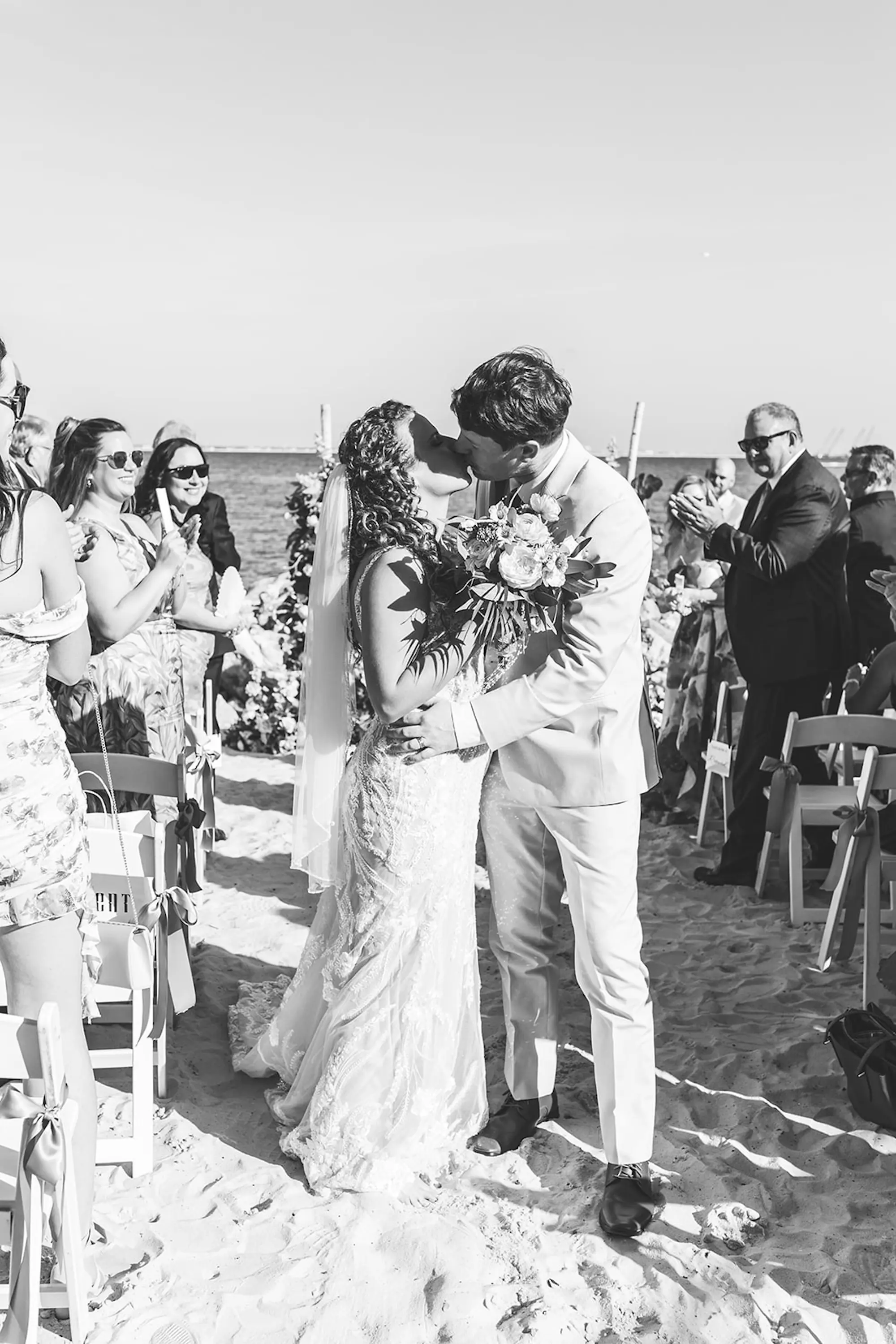Bride and Groom Just Married Wedding Portrait