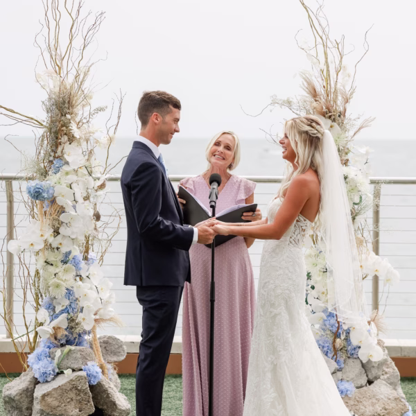 Bride and Groom Wedding Portrait | Clearwater Officiant Laurie Chandler Celebrant | Event Venue Opal Sands