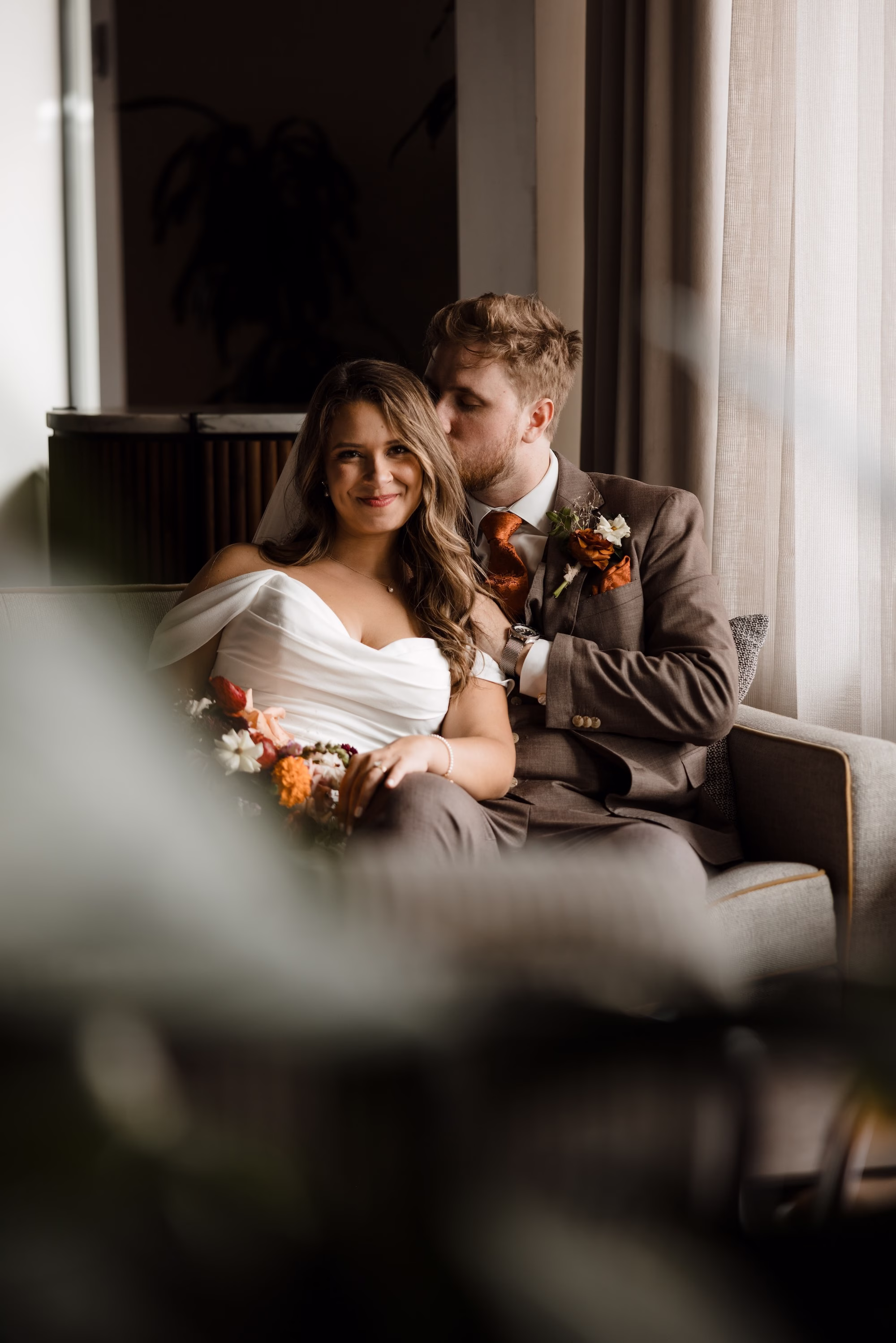 Bride and Groom Fall Florida Wedding Portrait | Tampa Bay Photographer Evoke Photo and Film