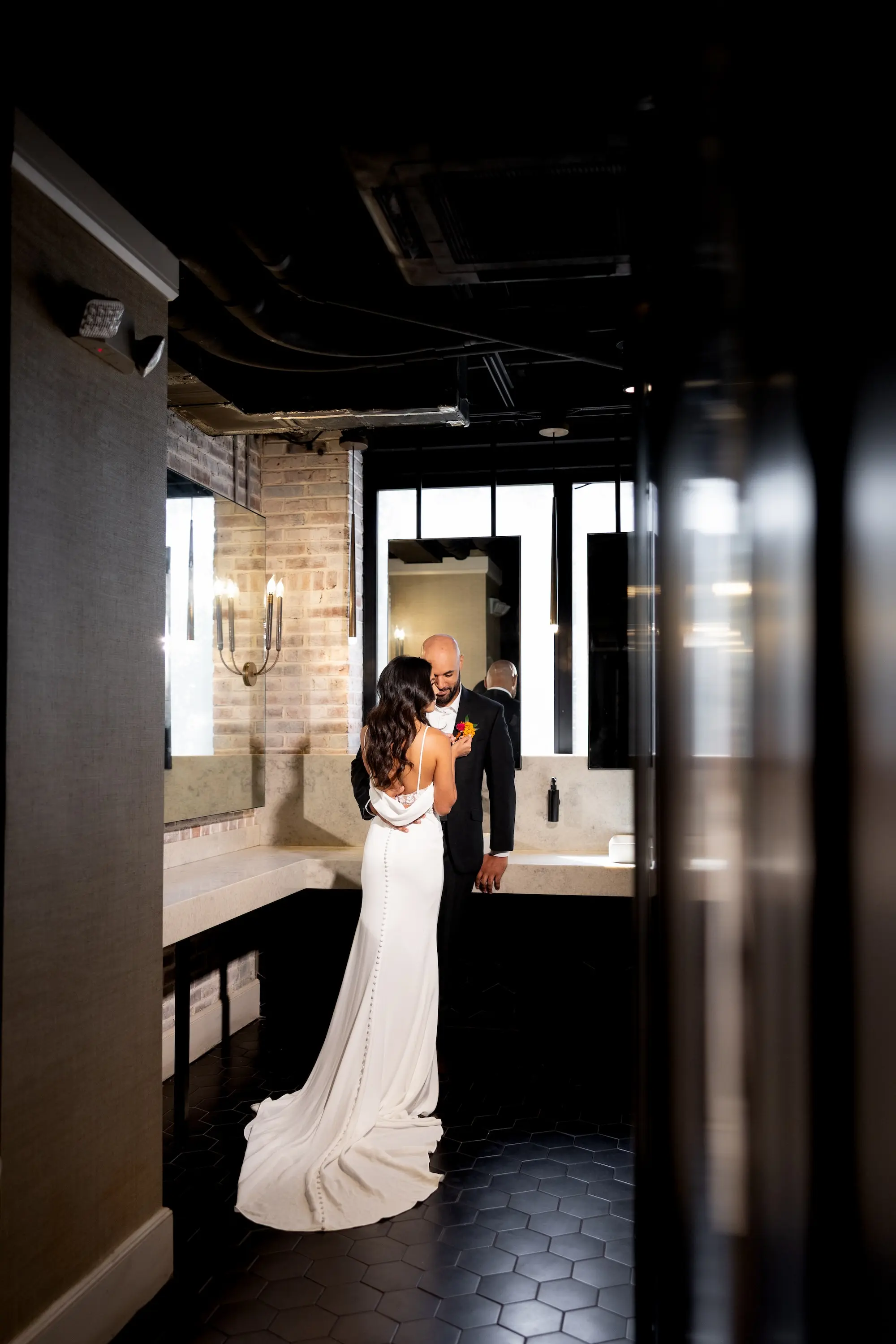 27Vibrant Southwestern Terracotta Pink and Orange Wedding Ideas - Vibrant, Rooftop Wedding Inspiration Shoot | Red Mesa Events Bride and Groom Wedding Portrait | Soft Curled Hair Inspiration | Tampa Bay Photographer Pine and Forge Photography | Downtown St Pete Event Venue Red Mesa Events | Tampa Bay Boutique Truly Forever Bridal | Sarasota Hair and Makeup Artist Femme Akoi Beauty Studio