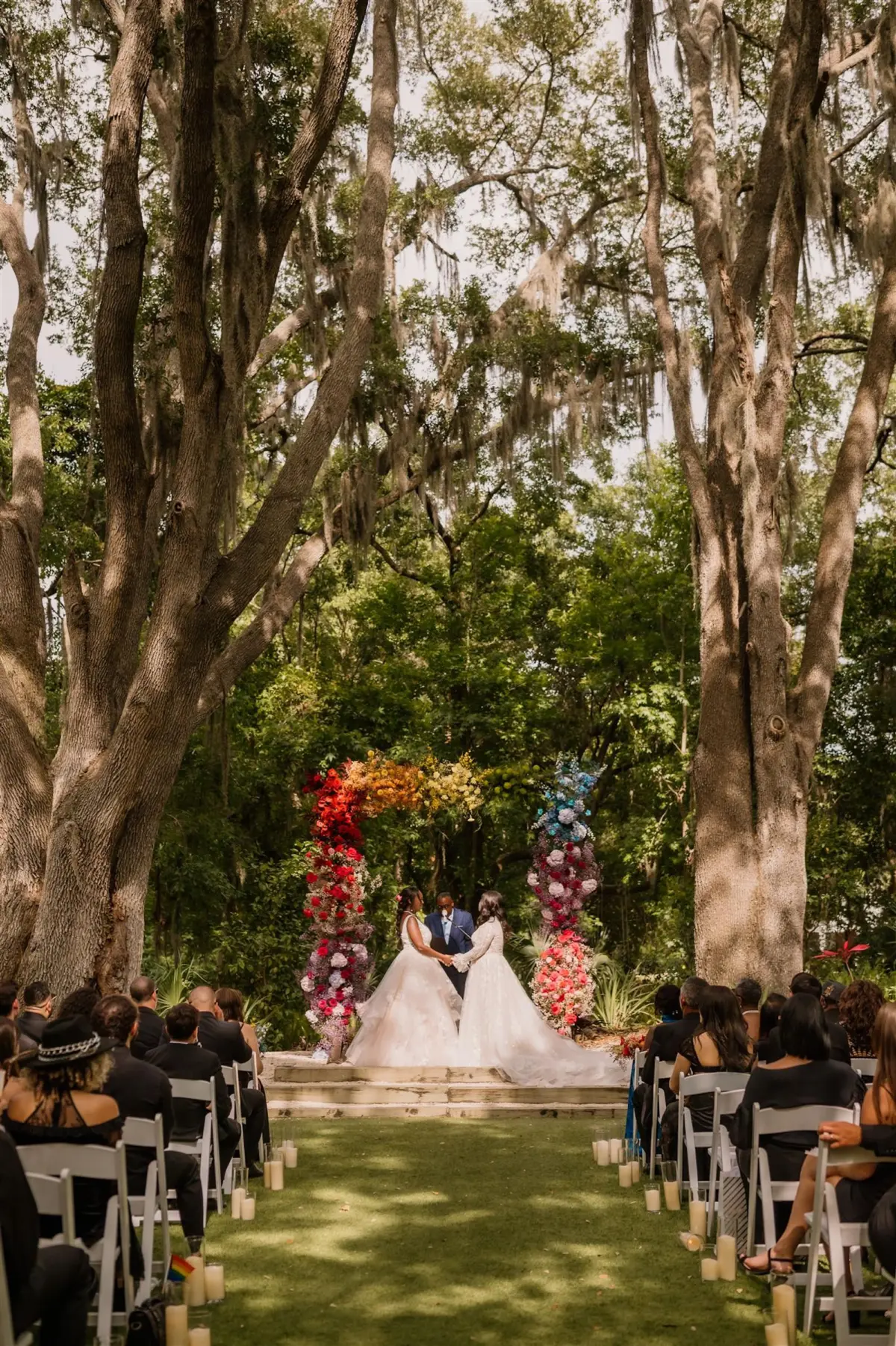 Colorful Pride Rainbow Wedding Ceremony Inspiration | Tampa Bay Event Venue Paradise Springs | Regina The Photographer