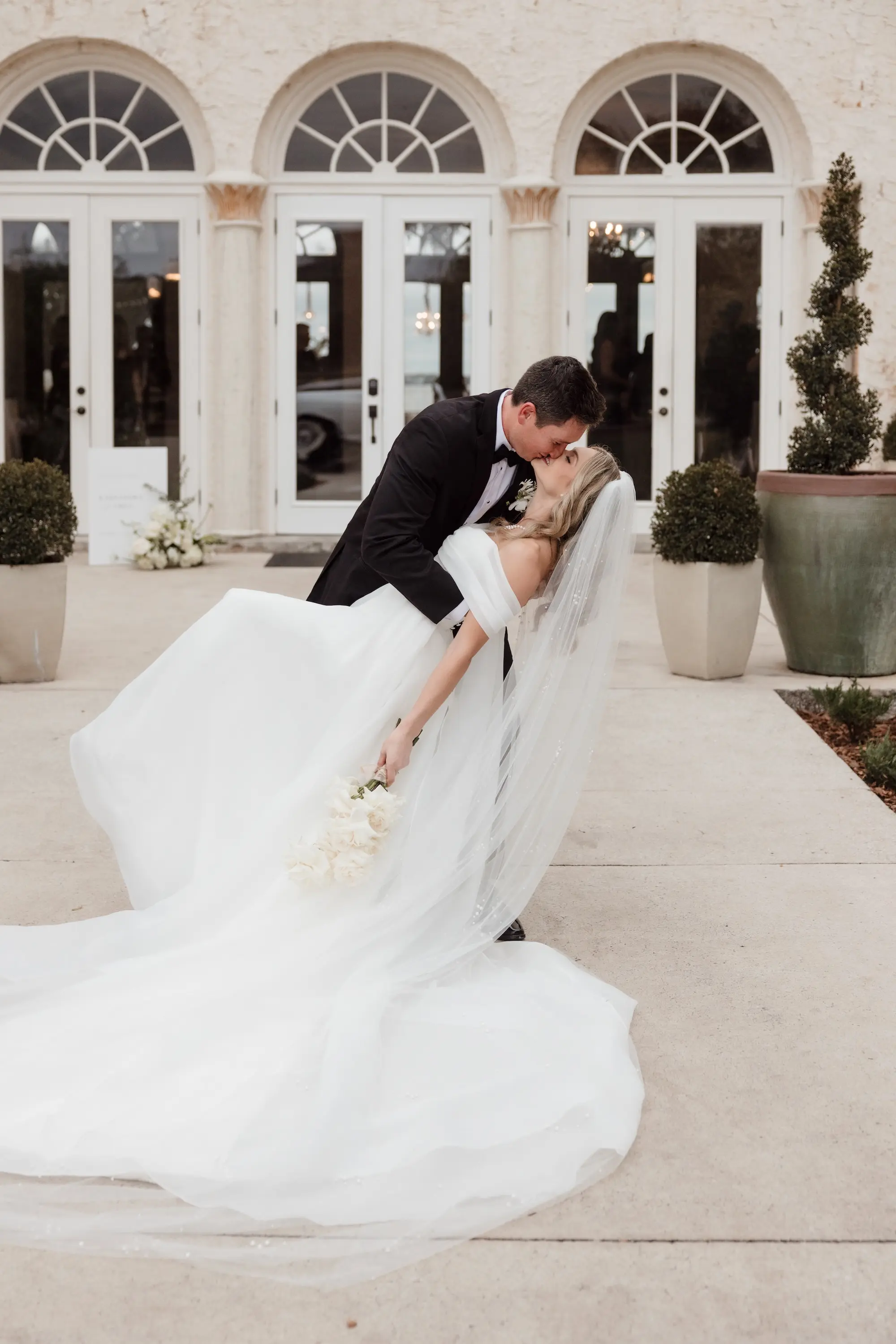 36Timeless Vintage Champagne Wedding Inspiration Evoke Photo and Film Central Florida Venue Bella Cosa - Elegant, Neutral Central Florida Wedding | Bella Cosa Bride and Groom Just Married Wedding Portrait | Tampa Bay Photographer Videographer Evoke Photo and Film | Central Florida Event Venue Bella Cosa