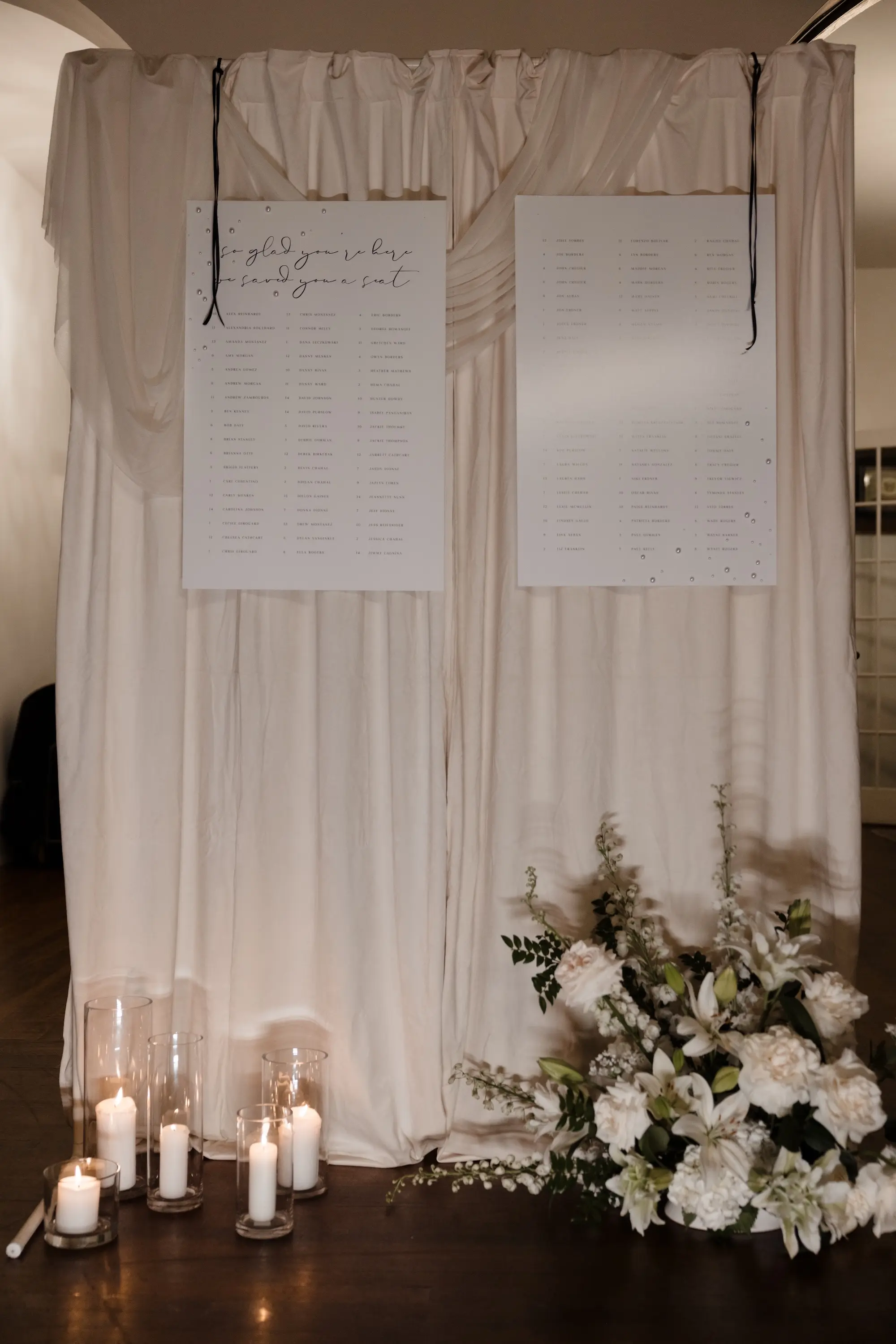 45Timeless Vintage Champagne Wedding Inspiration Evoke Photo and Film - Elegant, Neutral Central Florida Wedding | Bella Cosa Timeless Vintage Champagne Wedding Reception Seating Chart Inspiration | Tampa Bay Event Planner Coastal Coordinating