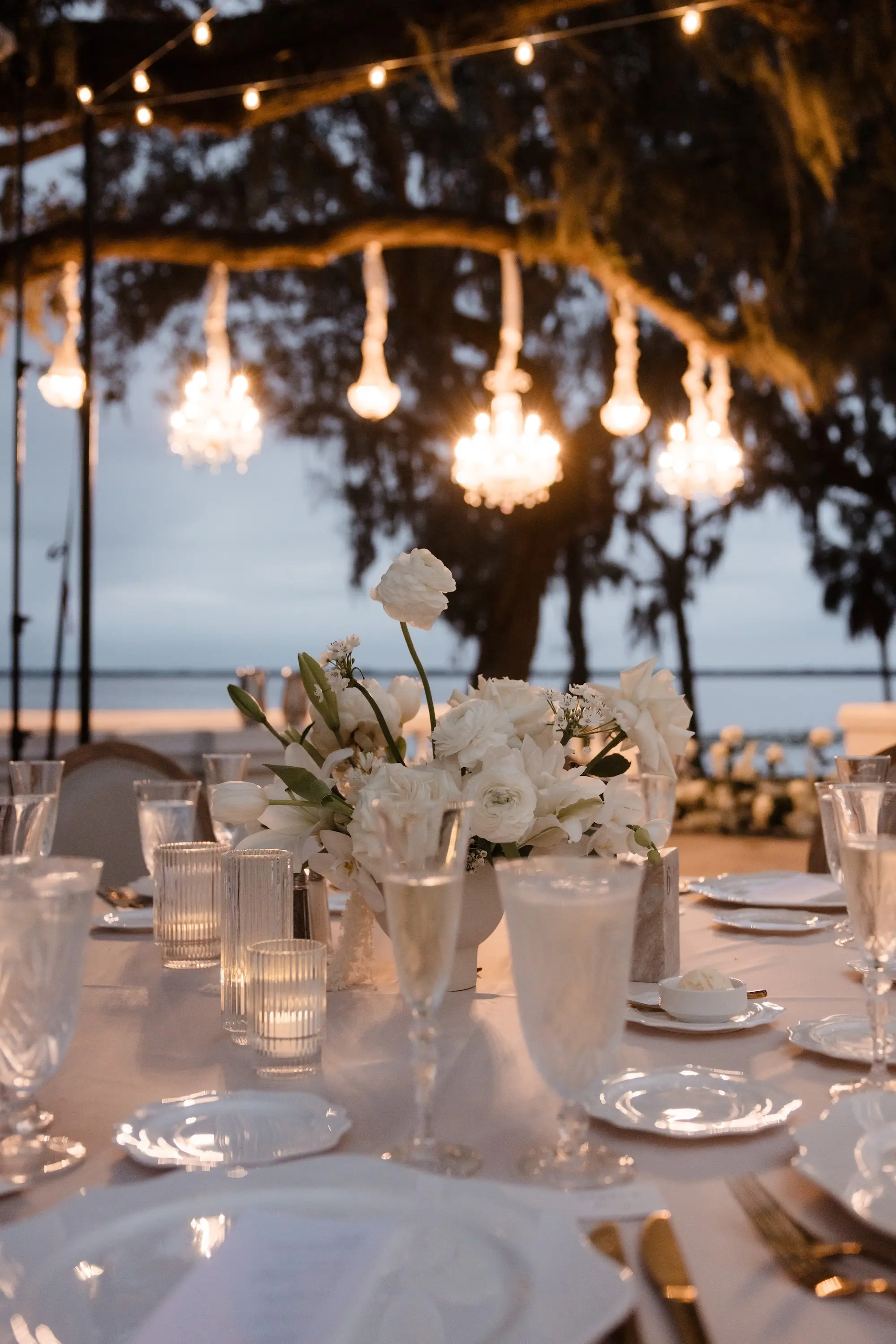 Timeless Vintage Champagne Wedding Reception Tablescape Place Setting Decor Inspiration