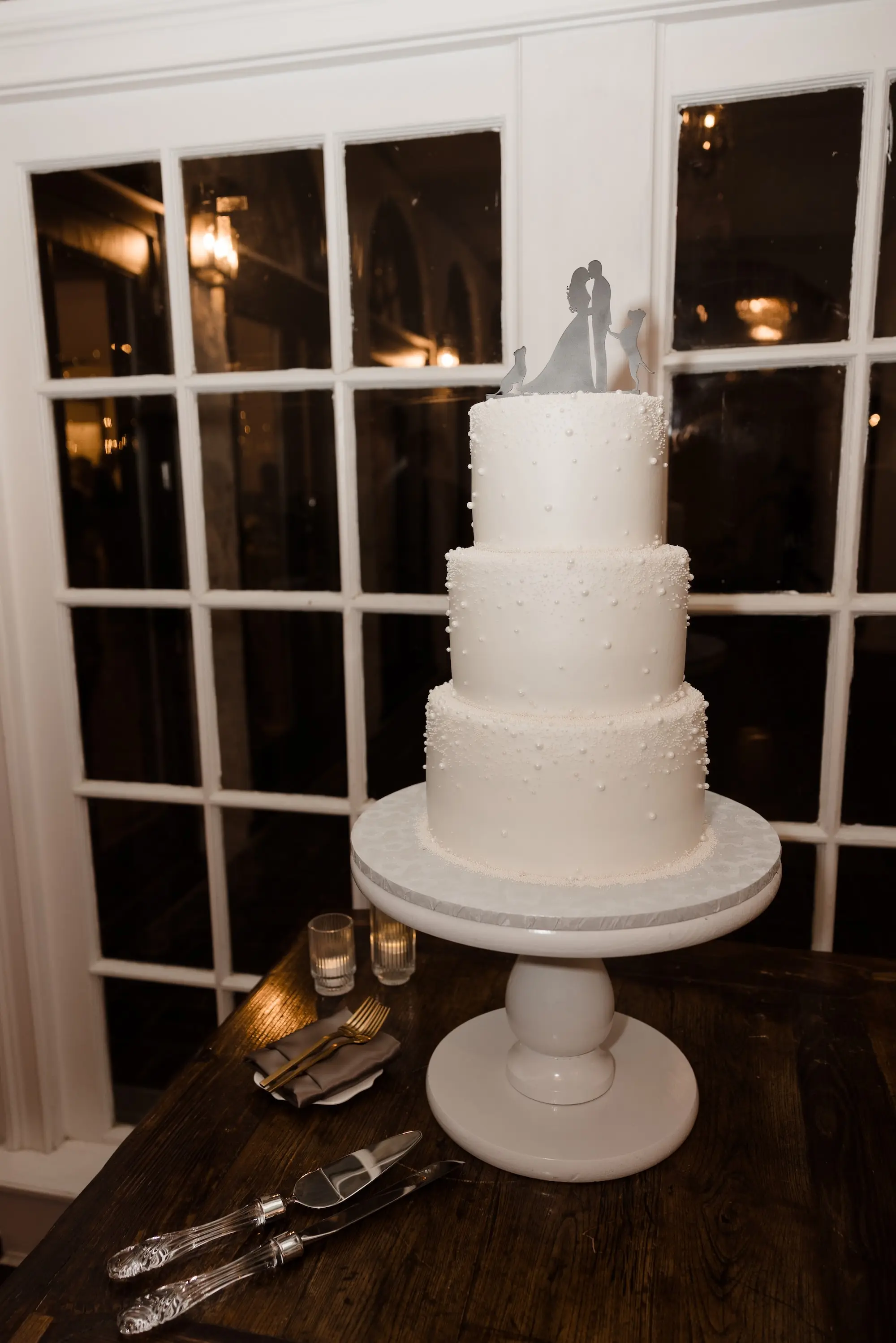 53Timeless Vintage Champagne Wedding Inspiration Evoke Photo and Film - Elegant, Neutral Central Florida Wedding | Bella Cosa White Round Three-Tiered Wedding Cake Ideas