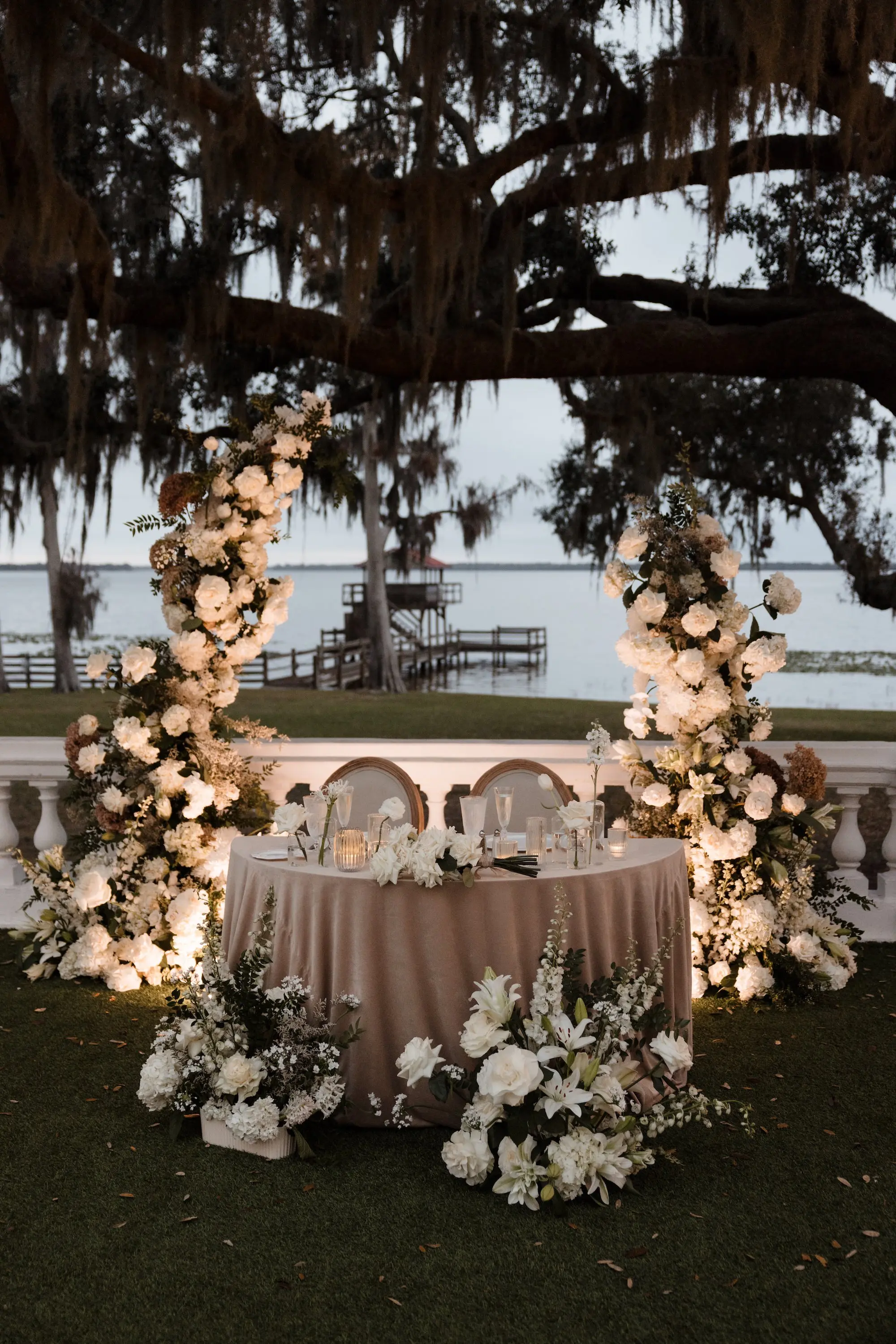 55Timeless Vintage Champagne Wedding Inspiration Evoke Photo and Film - Elegant, Neutral Central Florida Wedding | Bella Cosa Timeless Vintage Champagne Wedding Reception Sweetheart Table Decor Inspiration
