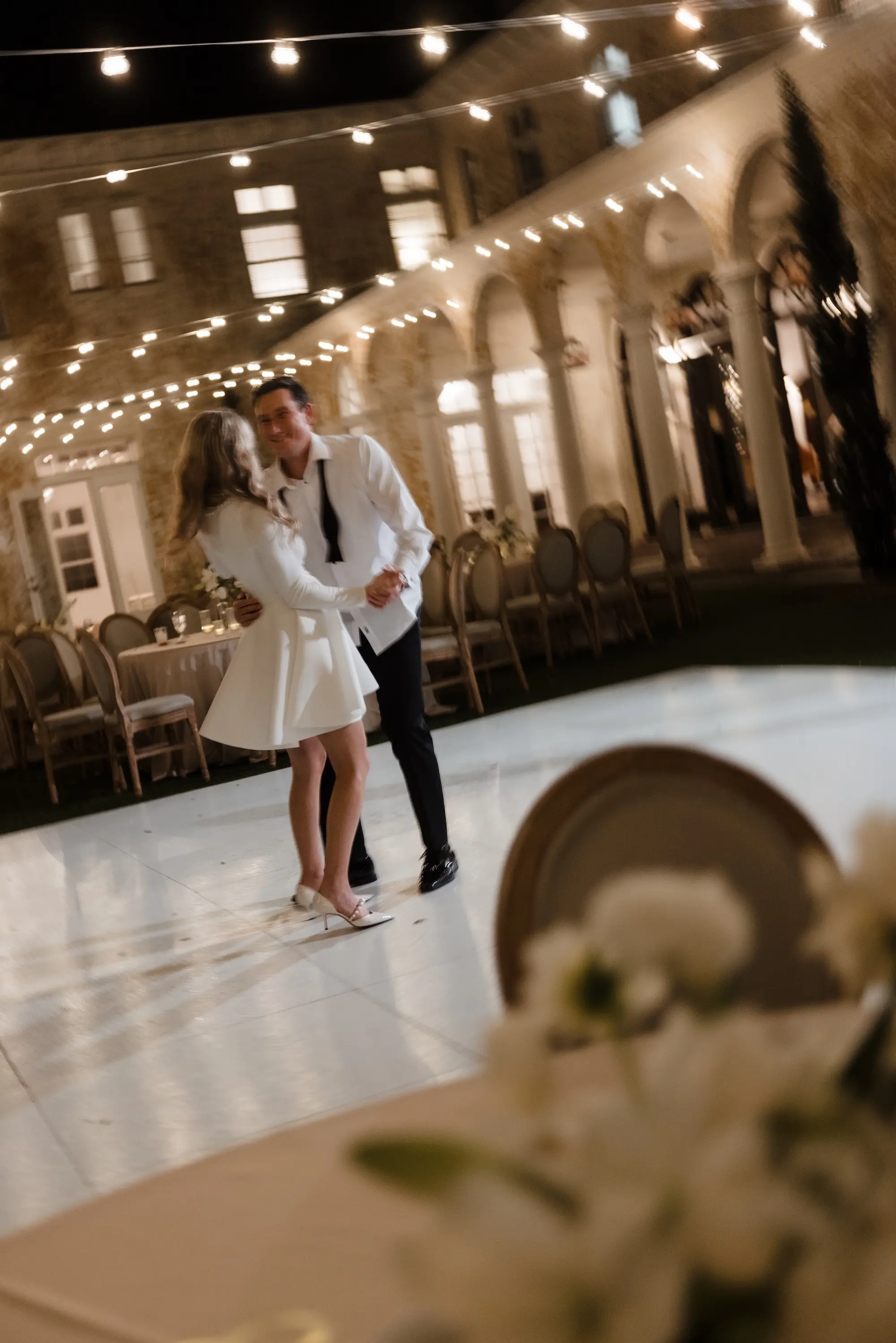 57Timeless Vintage Champagne Wedding Inspiration Evoke Photo and Film Central Florida Venue Bella Cosa - Elegant, Neutral Central Florida Wedding | Bella Cosa Bride and Groom Private Last Dance Wedding Portrait | Tampa Bay Photographer Videographer Evoke Photo and Film