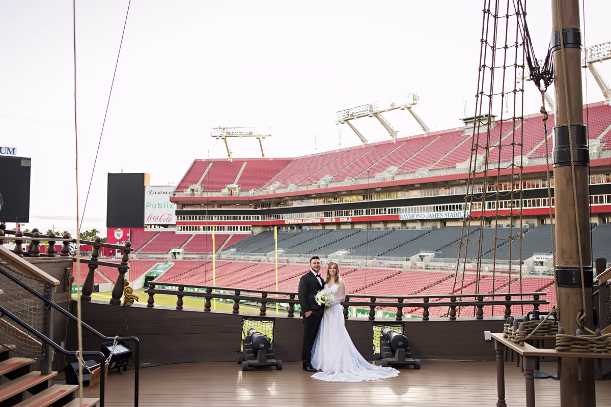 241Raymond James Football Wedding Tampa Photographer Limelight Photography - Football-Inspired Tampa Bay Bucs Wedding | Raymond James Stadium 241Raymond James Football Wedding Tampa Photographer Limelight Photography