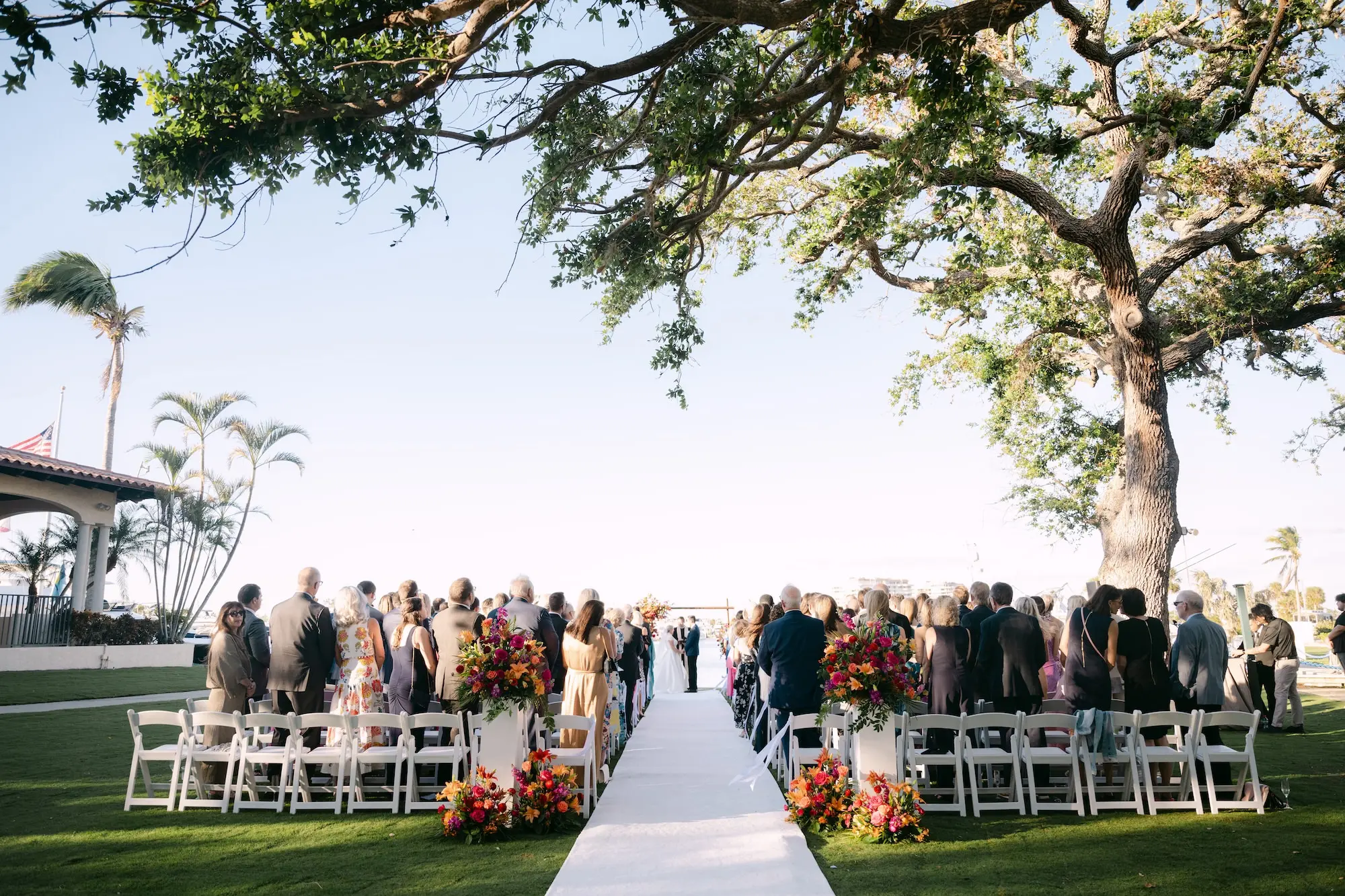 25Tropical Red and Orange Outdoor Florida Destination Wedding Venue Resort and Longoboat Key Club - Tropical Outdoor Sarasota Wedding | The Resort at Longboat Key Club Tropical Red and Orange Outdoor Wedding Ceremony Decor Inspiration | Sarasota Event Venue The Resort at Longboat Key Club