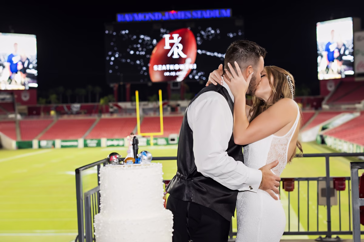 321Raymond James Football Wedding Tampa Photographer Limelight Photography - Football-Inspired Tampa Bay Bucs Wedding | Raymond James Stadium 321Raymond James Football Wedding Tampa Photographer Limelight Photography