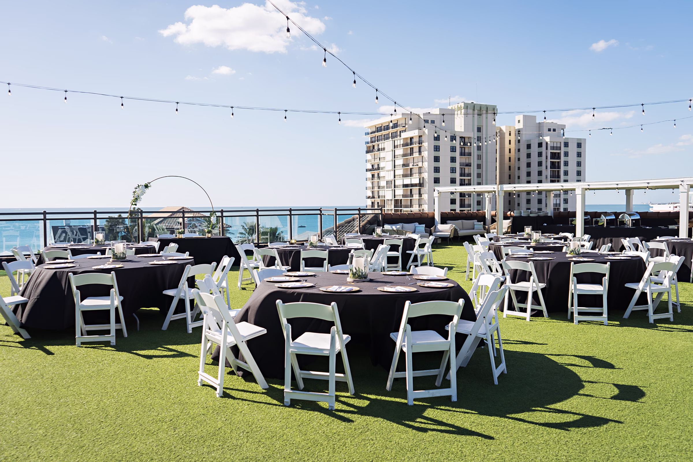 33St Pete Beach Rooftop Wedding Hotel Zamora - Football-Inspired Tampa Bay Bucs Wedding | Raymond James Stadium 33St Pete Beach Rooftop Wedding Hotel Zamora