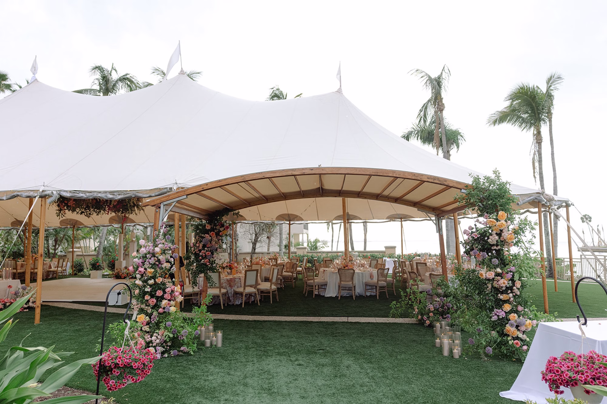 70Luxurious Whimsical Colorful Tented Florida Wedding - Luxurious, Pastel Garden Tented Wedding | Ritz Carlton Sarasota Spring Outdoor Florida Tent Wedding Reception Ideas | Event Venue Ritz Carlton Sarasota | Tampa Bay Planner MDP Events
