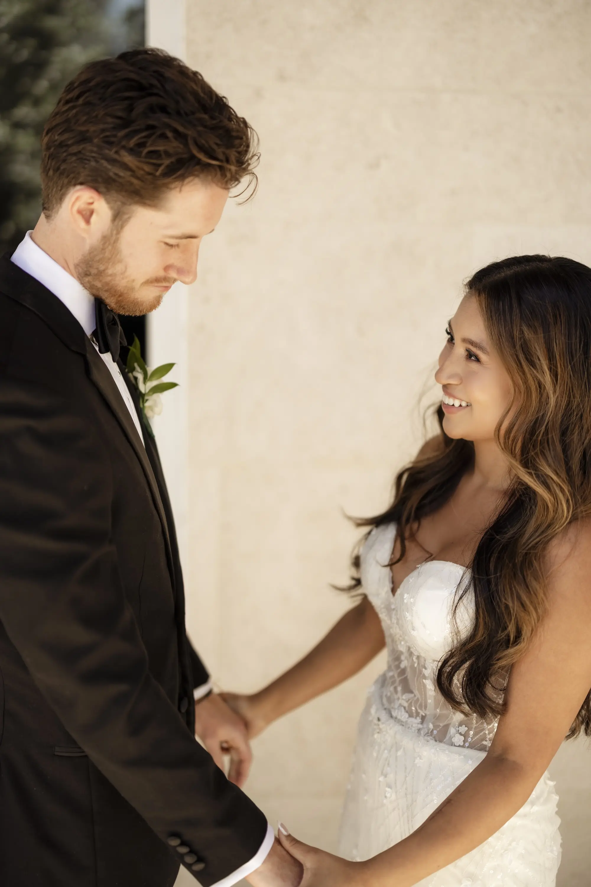 Bride and Groom Spring Florida Wedding Portrait