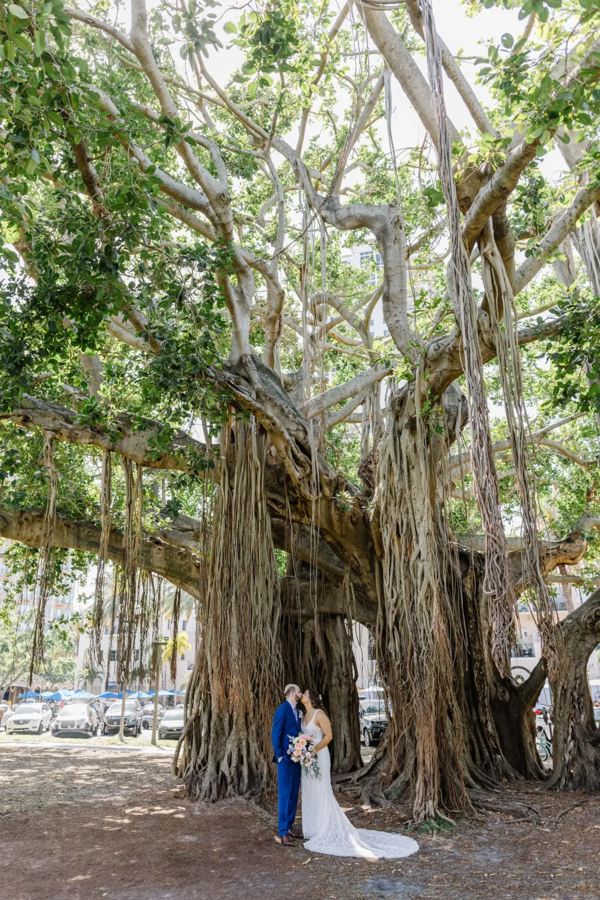 13Green Purple and Pink Spring Florida Wedding Inspiration - Pastel, Old Florida Spring Wedding | The Birchwood Bride and Groom Wedding Portrait