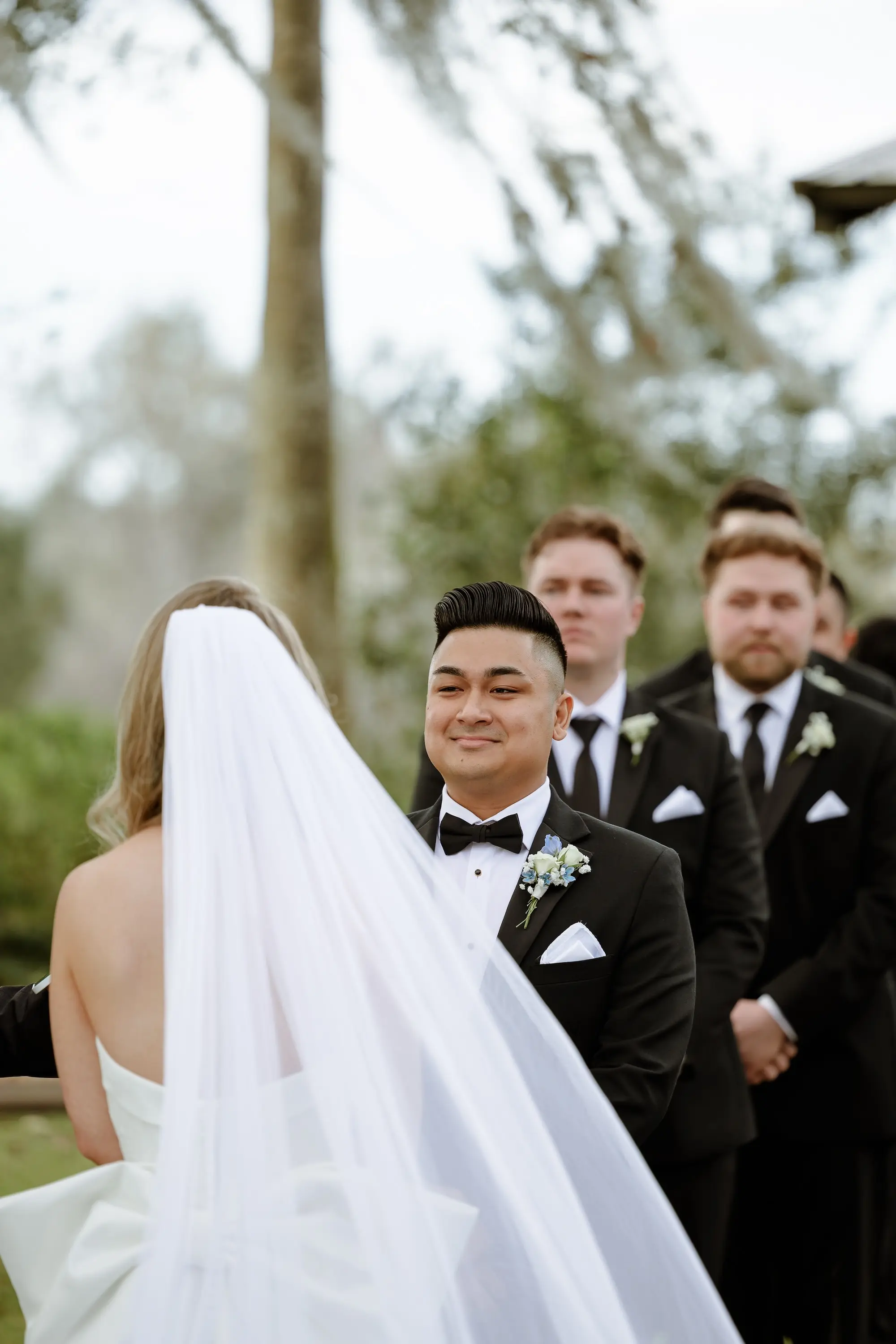 14Classic LIght Blue Florida Wedding Ideas - Classic White and Light Blue Brooksville Wedding | La Hacienda on Snow Hill Bride and Groom Wedding Portrait