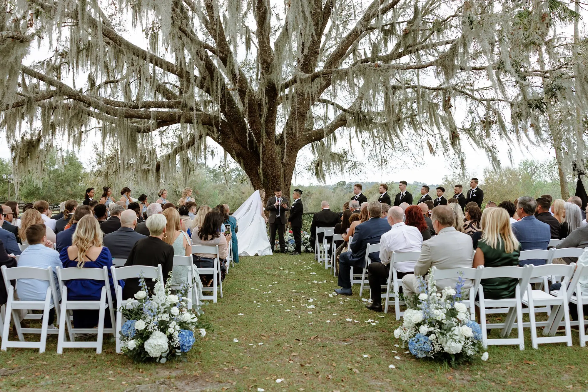 Classic White and Light Blue Brooksville Wedding | La Hacienda on Snow Hill