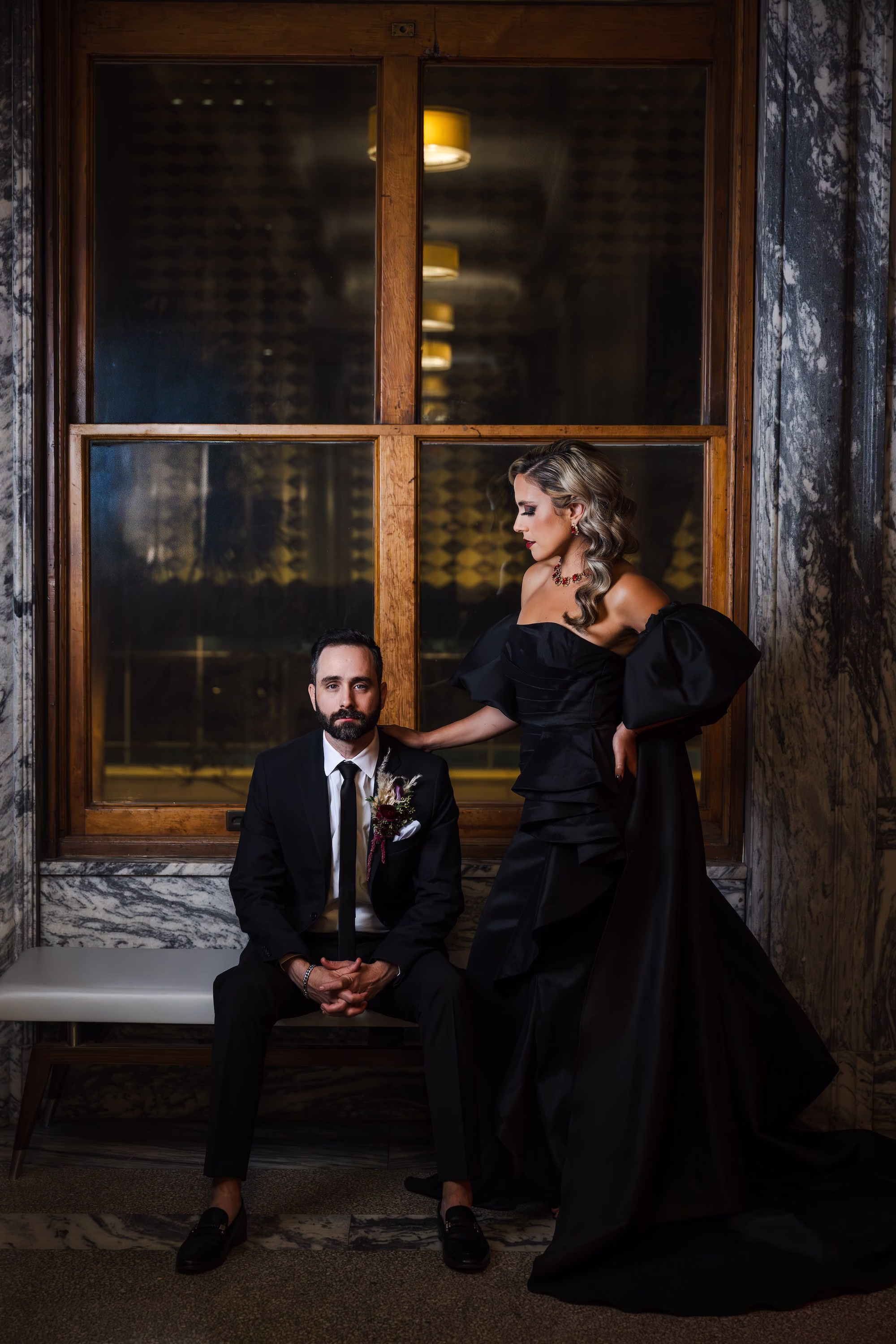 Bride and Groom Wedding Portrait | Tampa Bay Photographer Iyrus Weddings | Dress Boutique truly Forever Tampa
