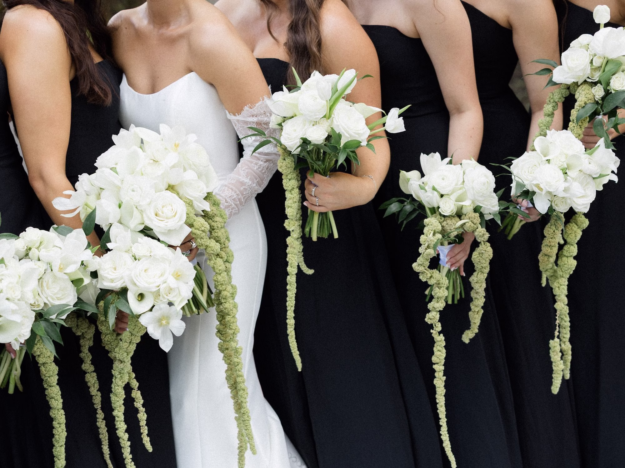 18Classy Black and White Timeless Wedding Inspiration - Chic, Black and White Sarasota Wedding | New College of Florida Bride and Bridesmaids Wedding Portrait | Sarasota Florist Save The Date Florida