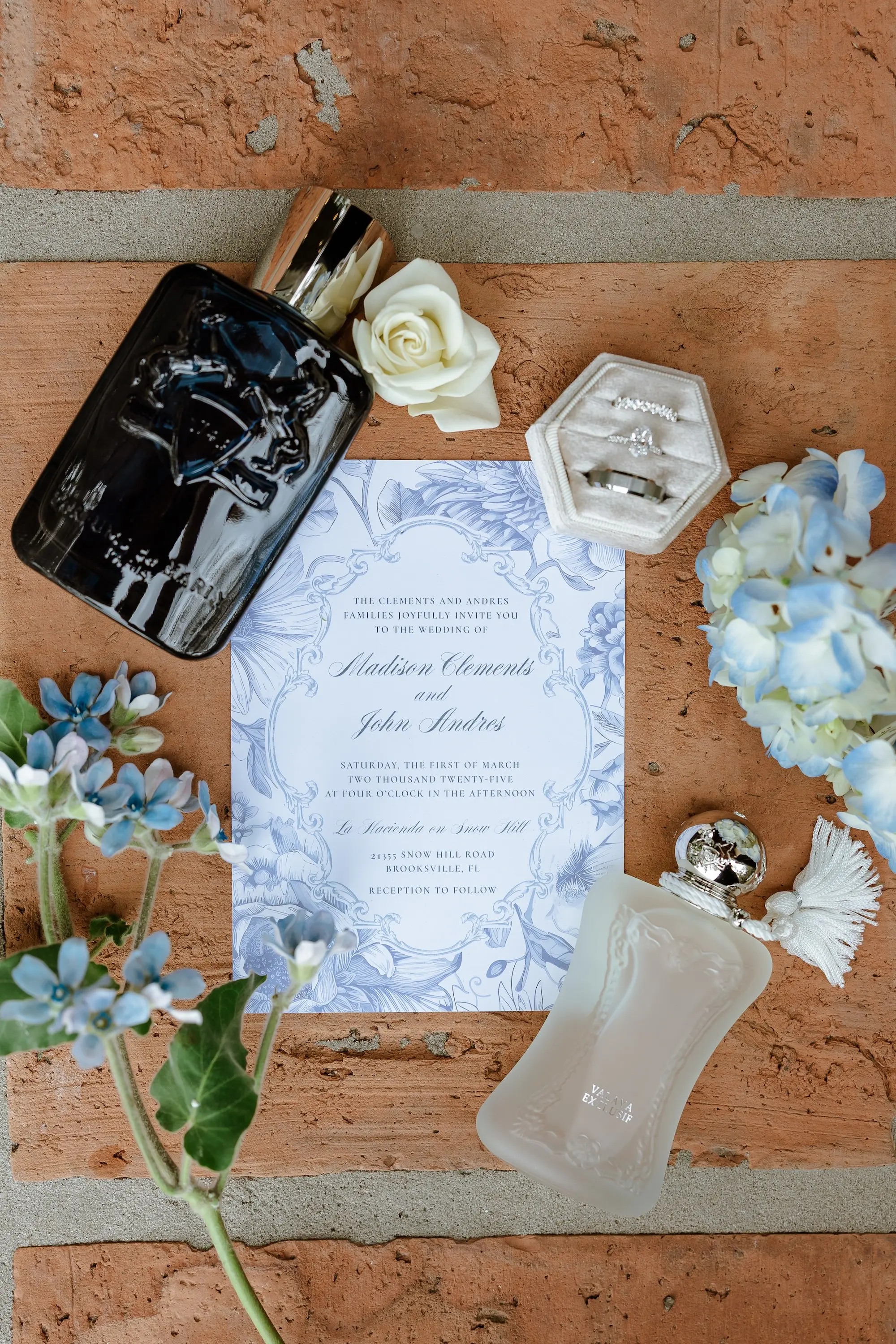 1Classic LIght Blue Florida Wedding Ideas - Classic White and Light Blue Brooksville Wedding | La Hacienda on Snow Hill Classic Light Blue Florida Wedding Invitation Ideas