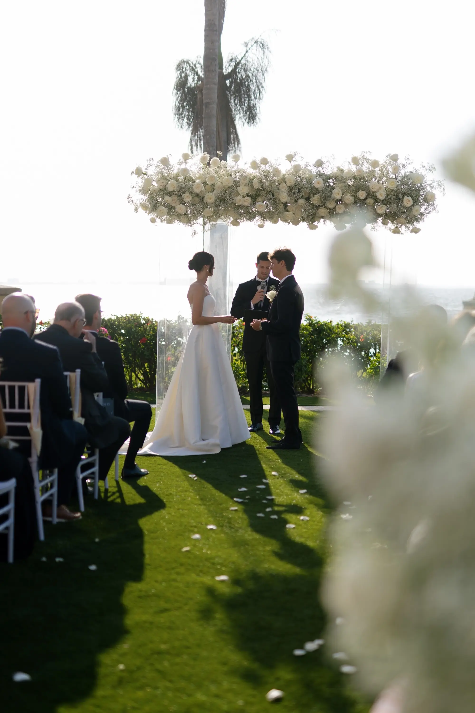 Bride and Groom Ceremony Wedding Portrait