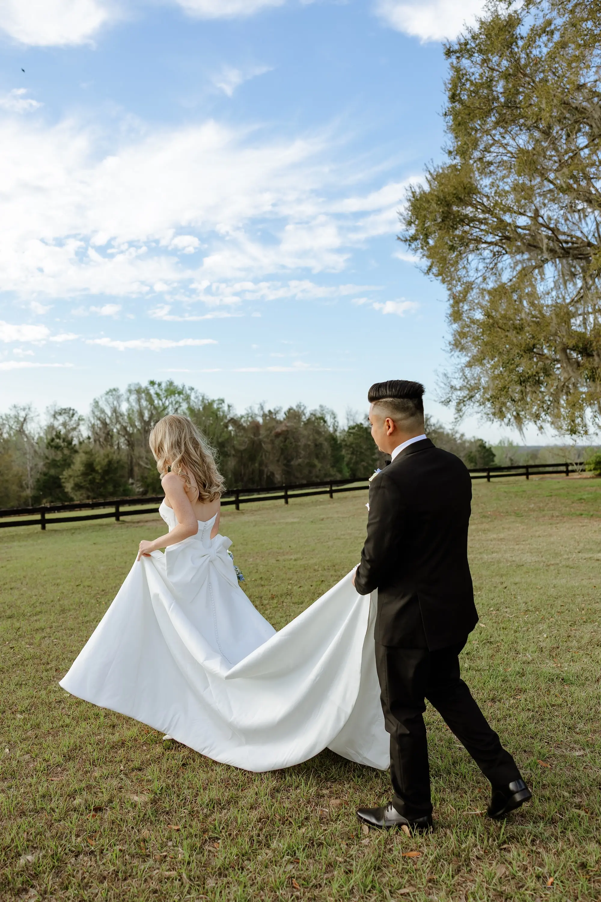 21Classic LIght Blue Florida Wedding Ideas - Classic White and Light Blue Brooksville Wedding | La Hacienda on Snow Hill Bride and Groom Wedding Portrait