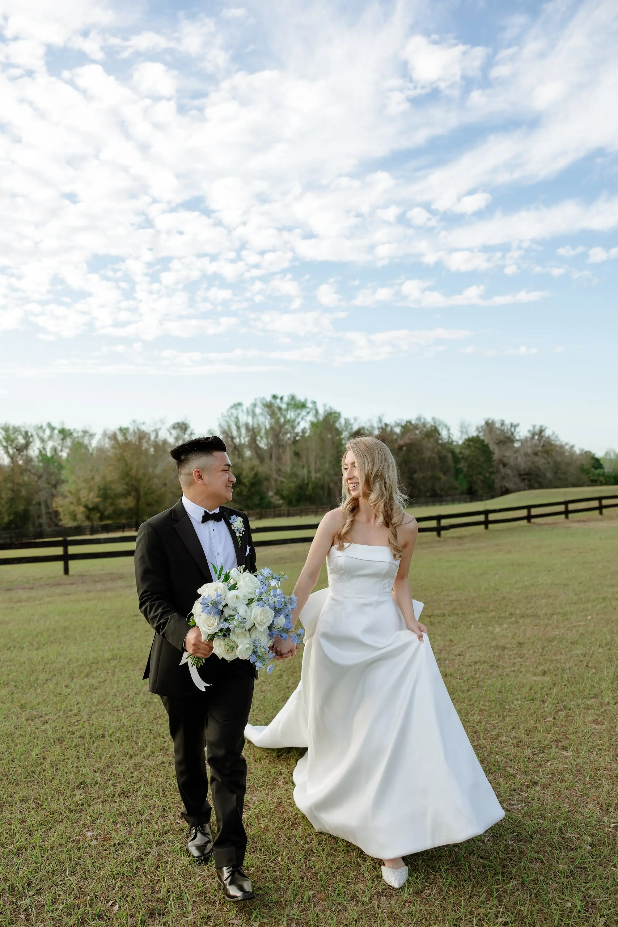 22Classic LIght Blue Florida Wedding Ideas Tampa Bay Venue La Hacienda on Snow Hill - Classic White and Light Blue Brooksville Wedding | La Hacienda on Snow Hill Bride and Groom Wedding Portrait | Tampa Bay Event Venue La Hacienda on Snow Hill