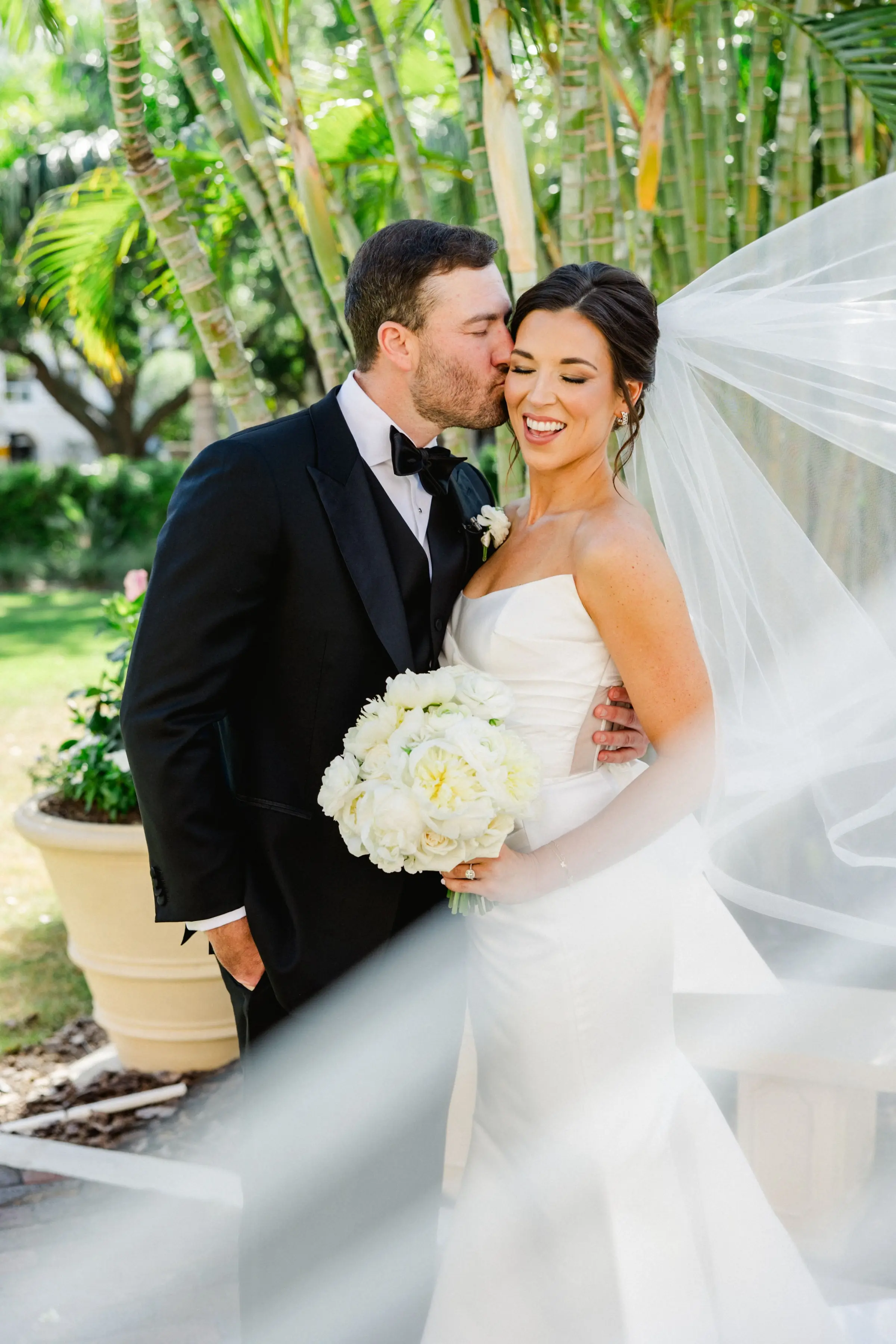 23Classic White and Gold Florida Wedding - Classic White and Gold St. Petersburg Wedding | The Vinoy Bride and Groom Wedding Portrait