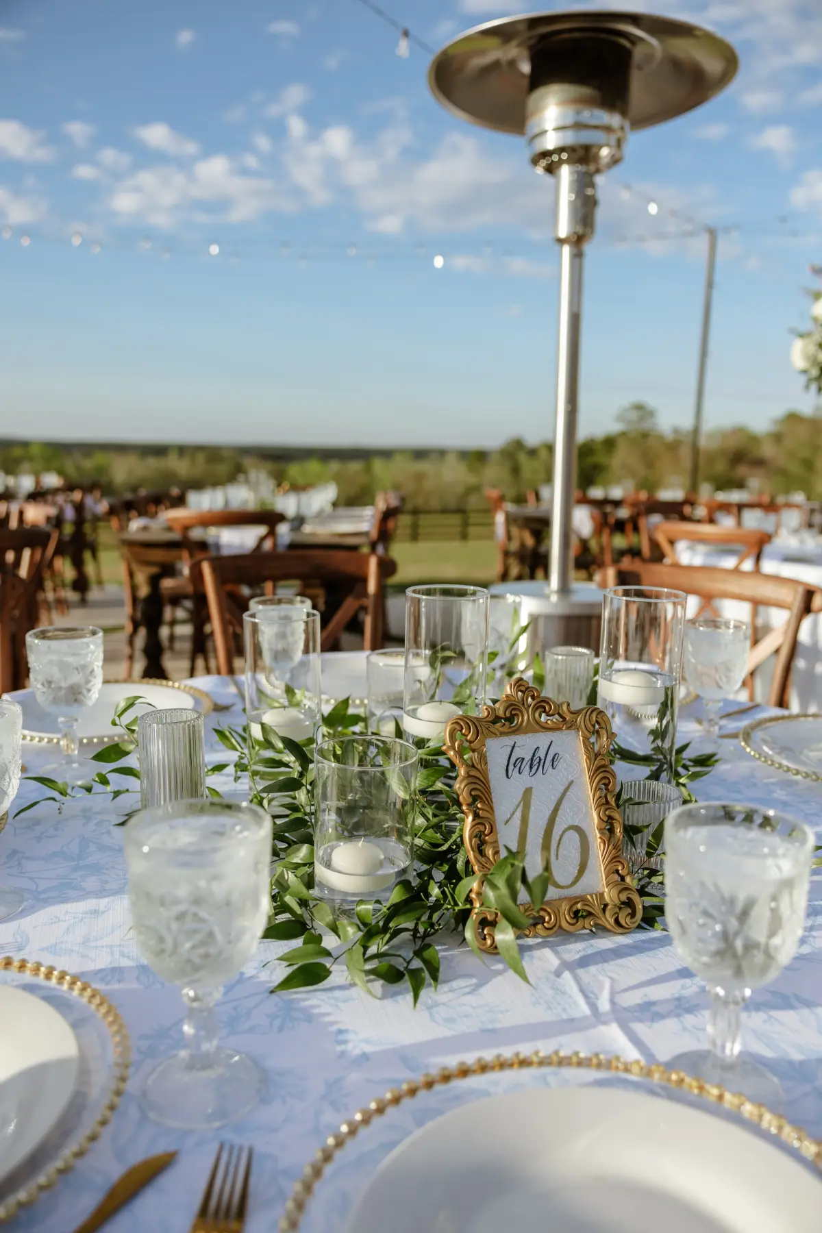32Classic LIght Blue Florida Wedding Ideas - Classic White and Light Blue Brooksville Wedding | La Hacienda on Snow Hill Classic Light Blue Florida Wedding Reception Decor Ideas