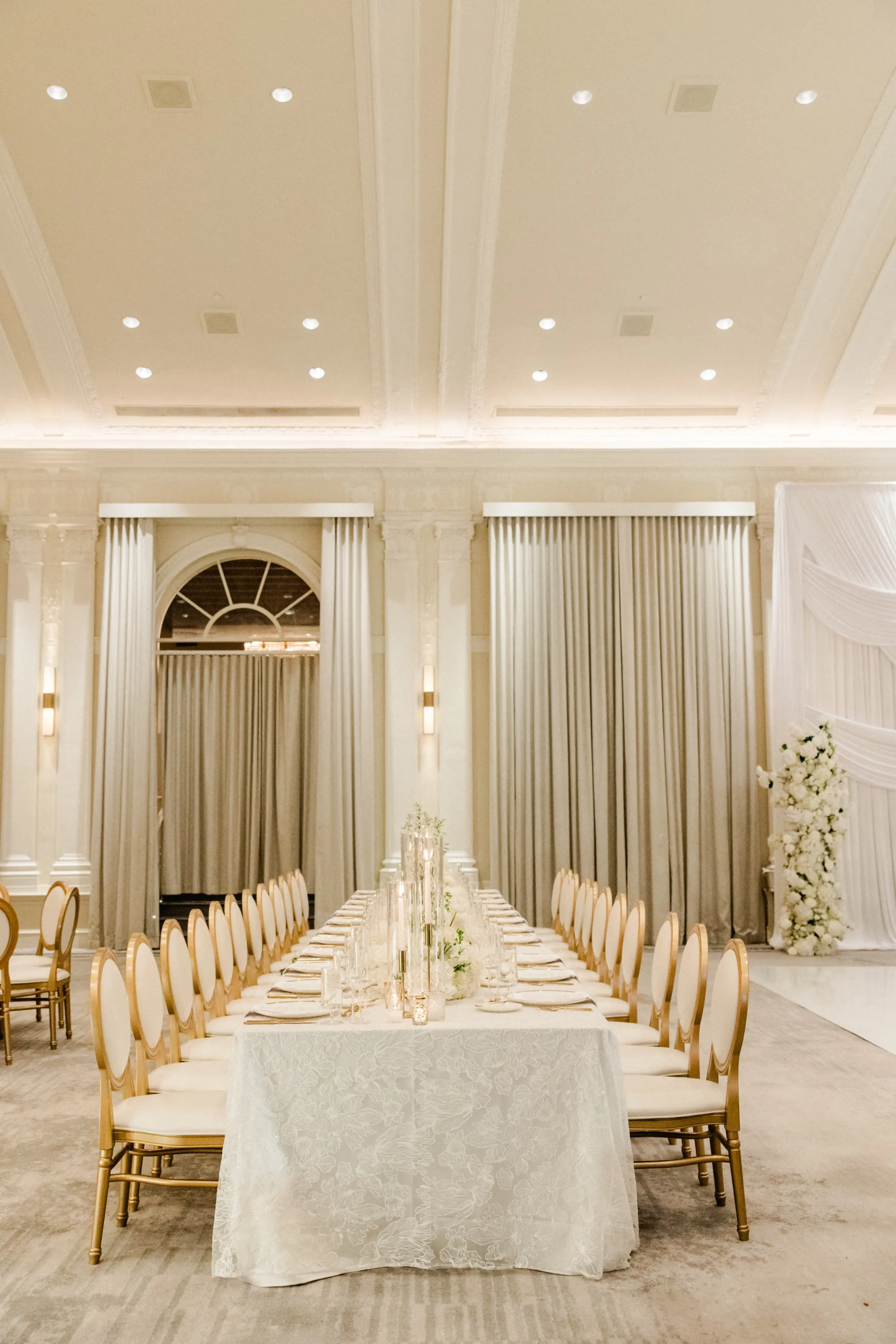 34Classic White and Gold Florida Wedding - Classic White and Gold St. Petersburg Wedding | The Vinoy Classic White and Gold Florida Wedding Reception Decor Ideas | St Pete Kate Ryan Event Rentals