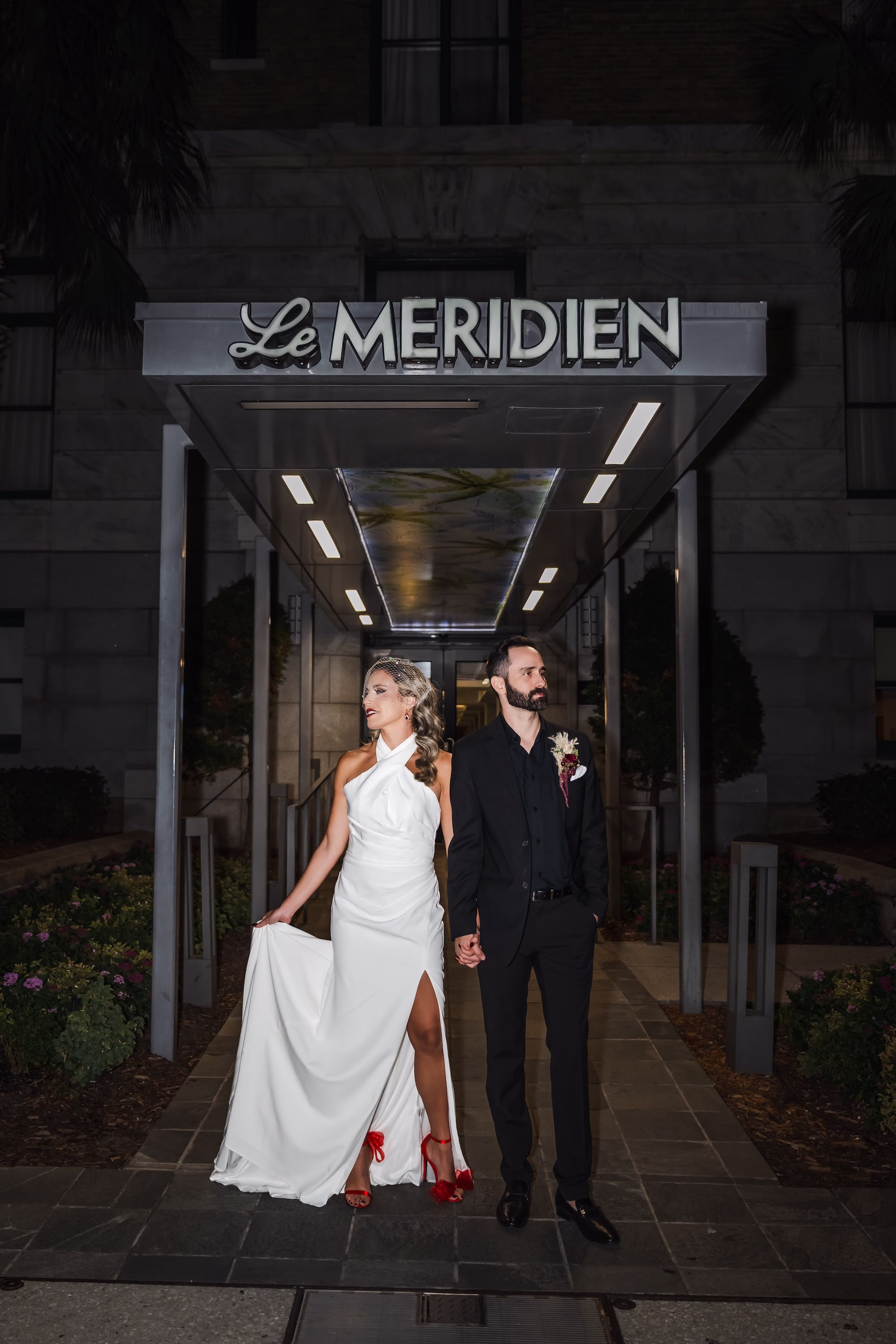 Bride and Groom Wedding Portrait | Tampa Bay Photographer Iyrus Weddings | Event Venue Le Meridien Tampa