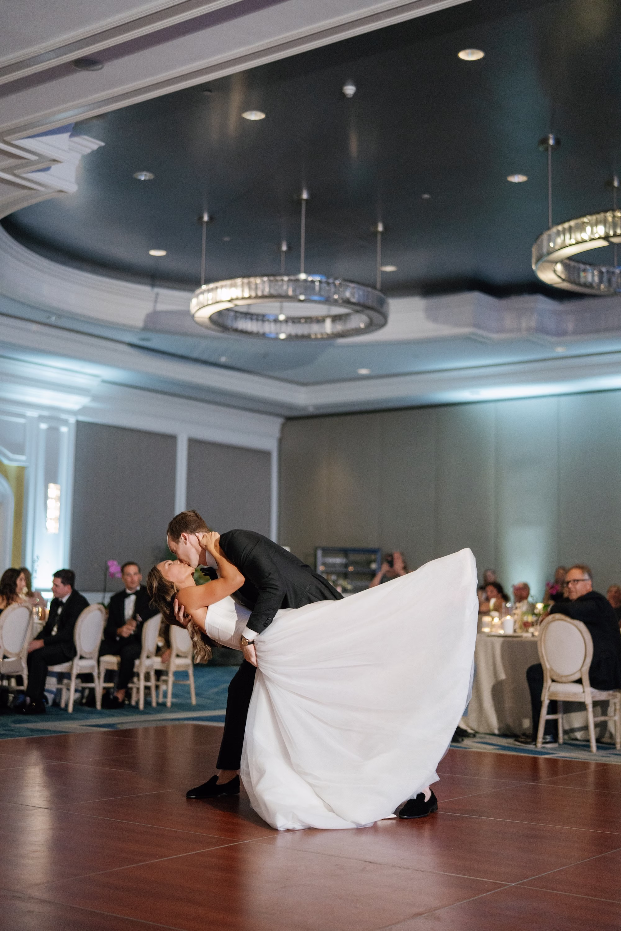 41Elegant Florida Garden Party Wedding Inspiration - Luxurious Garden Destination Wedding | Ritz-Carlton, Sarasota Bride and Groom First Dance Kiss Wedding Portrait | Tampa Bay DJ Graingertainment
