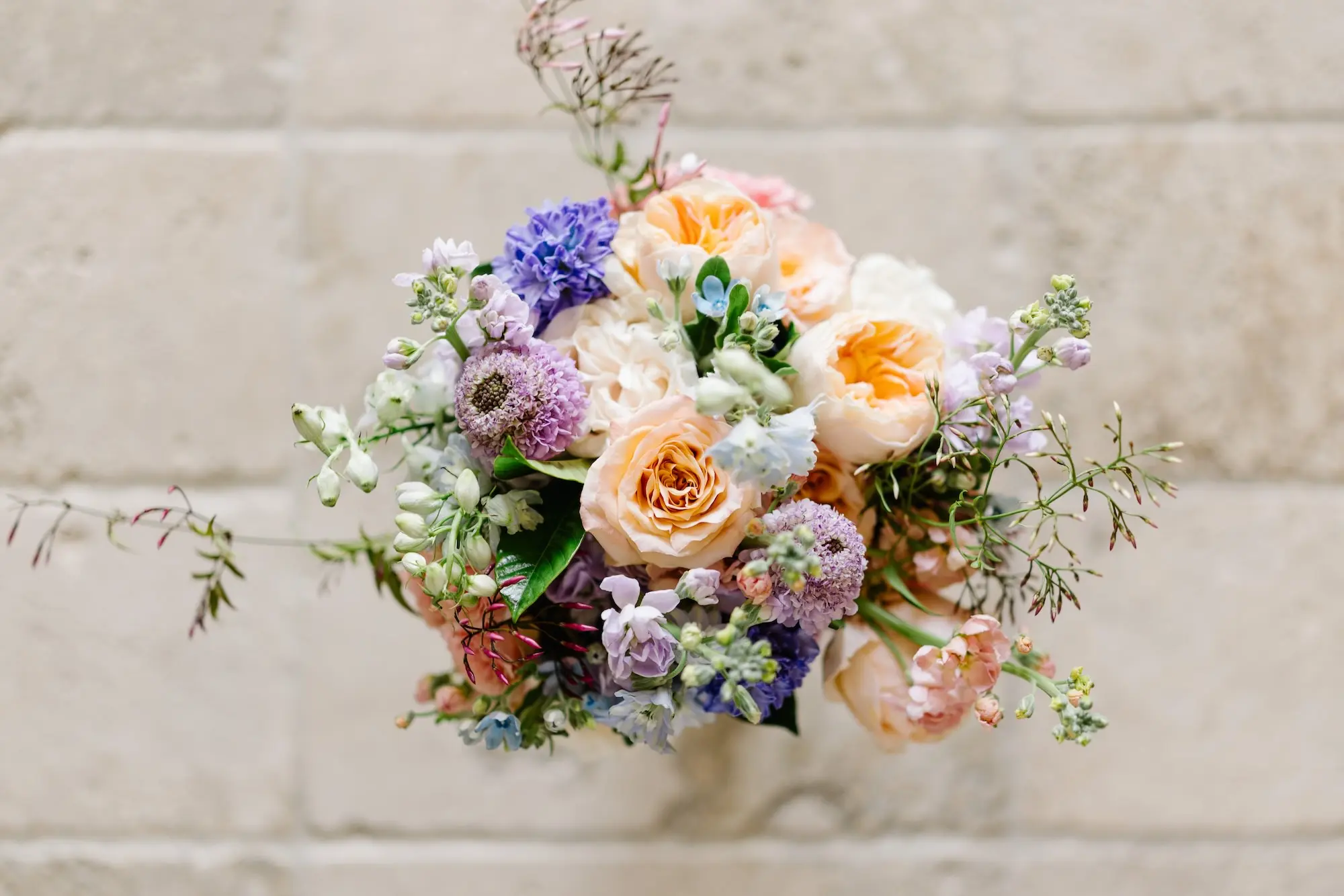 4Green Purple and Pink Spring Florida Wedding Inspiration - Pastel, Old Florida Spring Wedding | The Birchwood Purple, Orange, and Blue Spring Flower Bridal Wedding Bouquet Ideas
