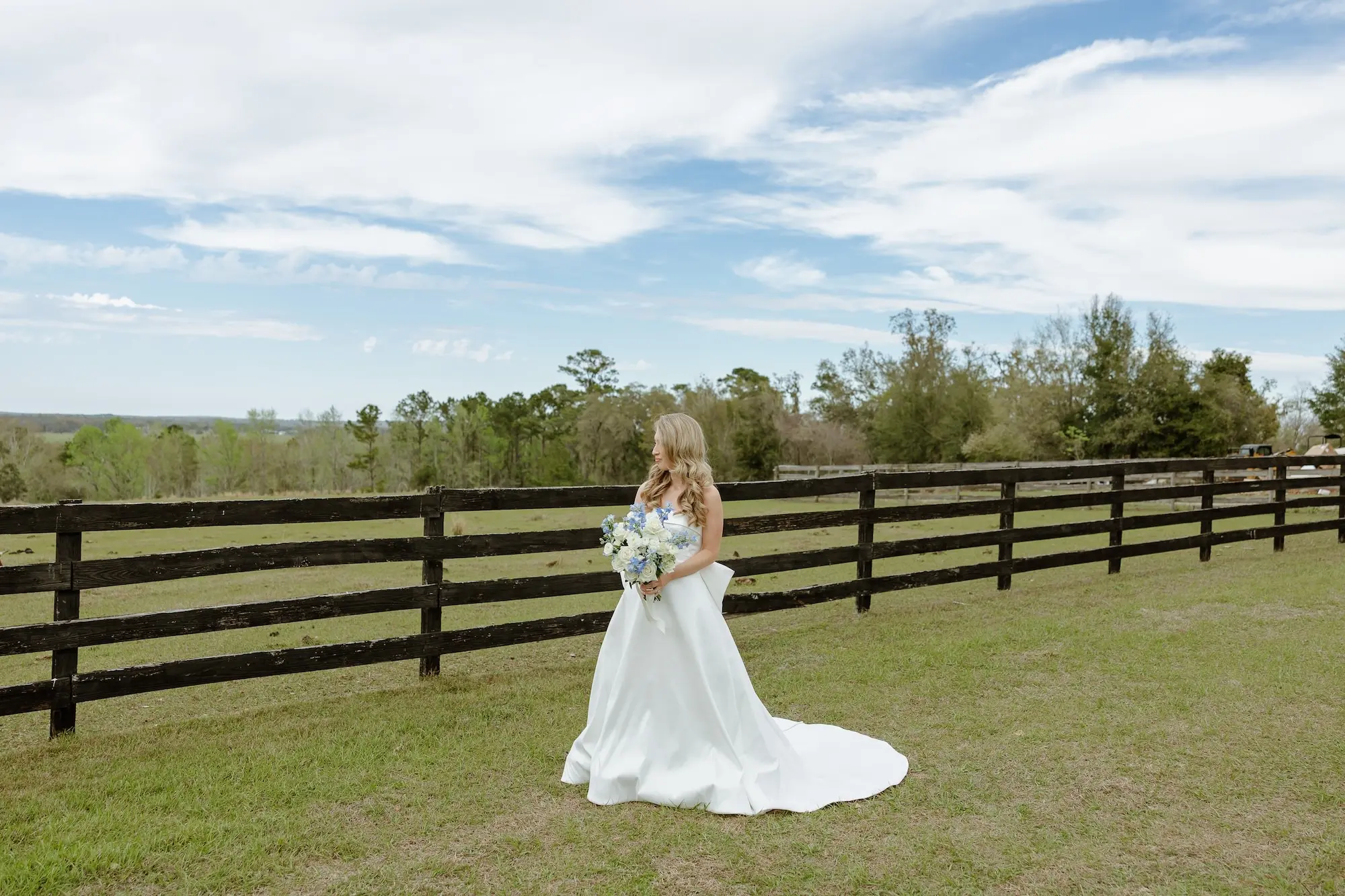5Classic LIght Blue Florida Wedding Ideas Tampa Bay Venue La Hacienda on Snow Hill - Classic White and Light Blue Brooksville Wedding | La Hacienda on Snow Hill Bride Wedding Portrait | Tampa Bay Event Venue La Hacienda on Snow Hill