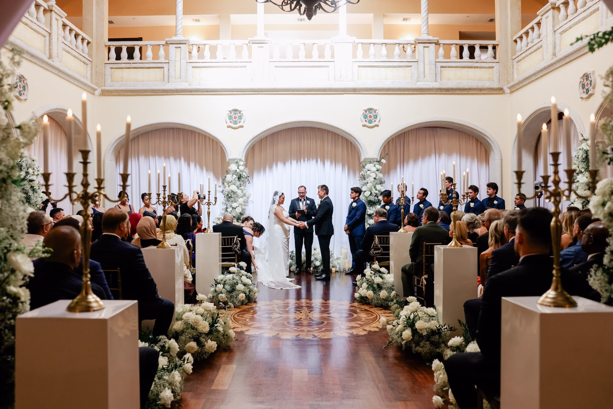 16Classic White Cream and Gold Wedding Ideas Tampa Venue Avila Golf and Country Club - Romantic White and Gold Tampa Wedding | Avila Golf & Country Club Classic White, Cream, and Gold Wedding Ceremony Decor Inspiration | Tampa Bay Event Venue Avila Golf and Country Club | Photographer Lifelong Photography Studio