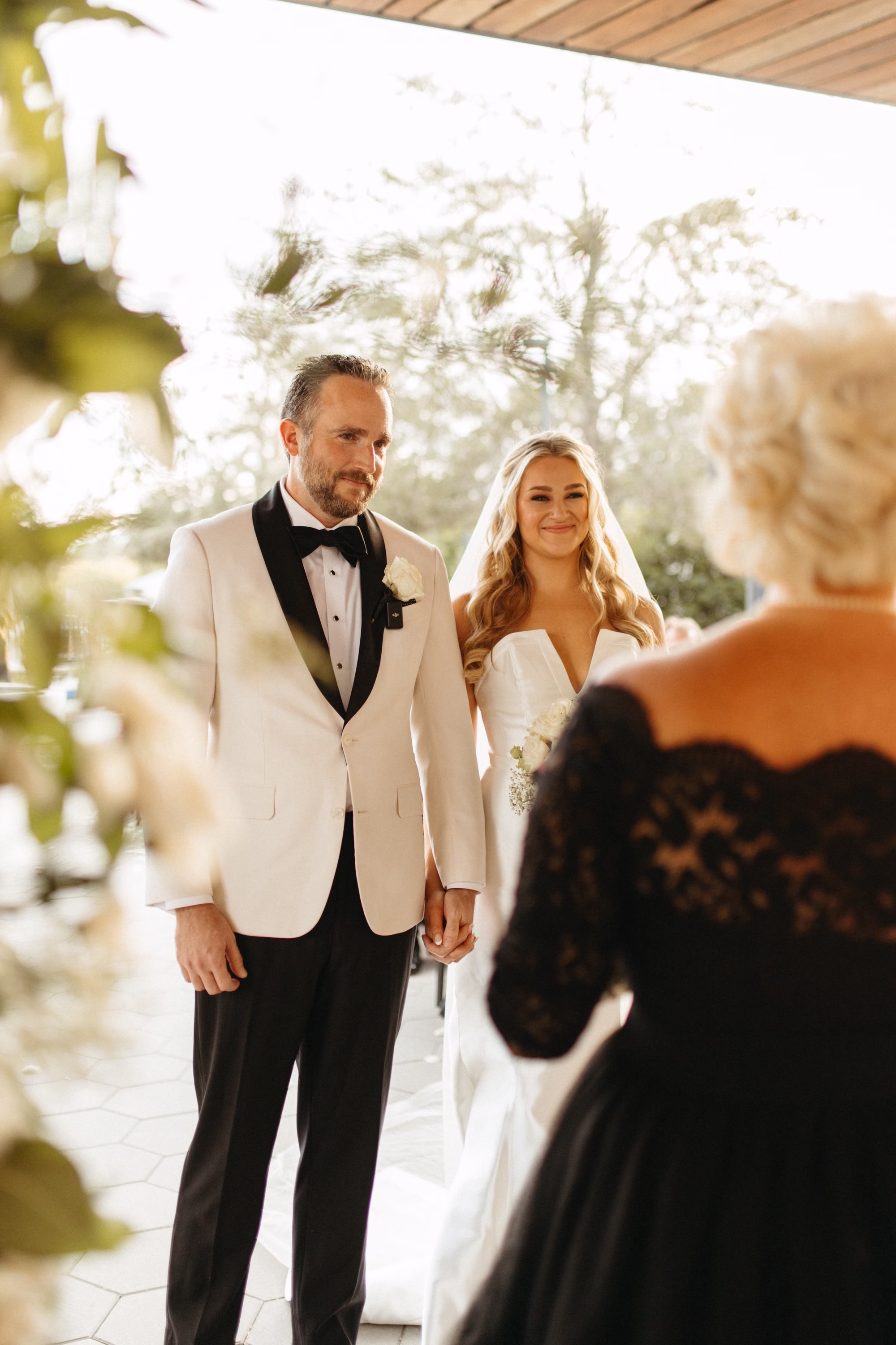 Bride and Groom Wedding Ceremony Vow Exchange Wedding Portrait