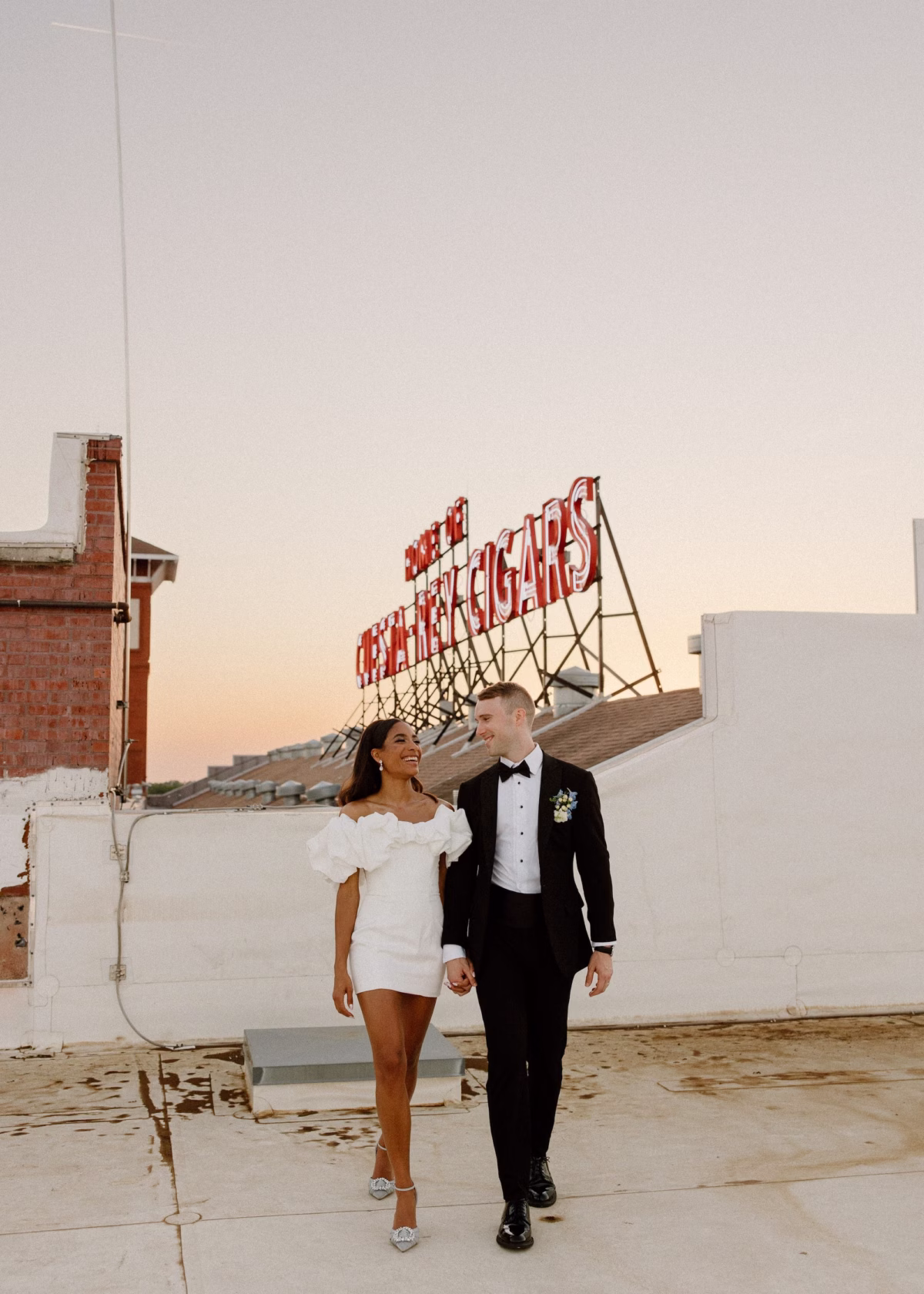 19Classic White and Green Wedding Ideas Tampa VenueJC Newman Cigar Factory - Classic, White and Green Ybor City Wedding | J.C. Newman Cigar Company Bride and Groom Wedding Portrait | Tampa Bay Event Venue JC Newman Cigar Factory