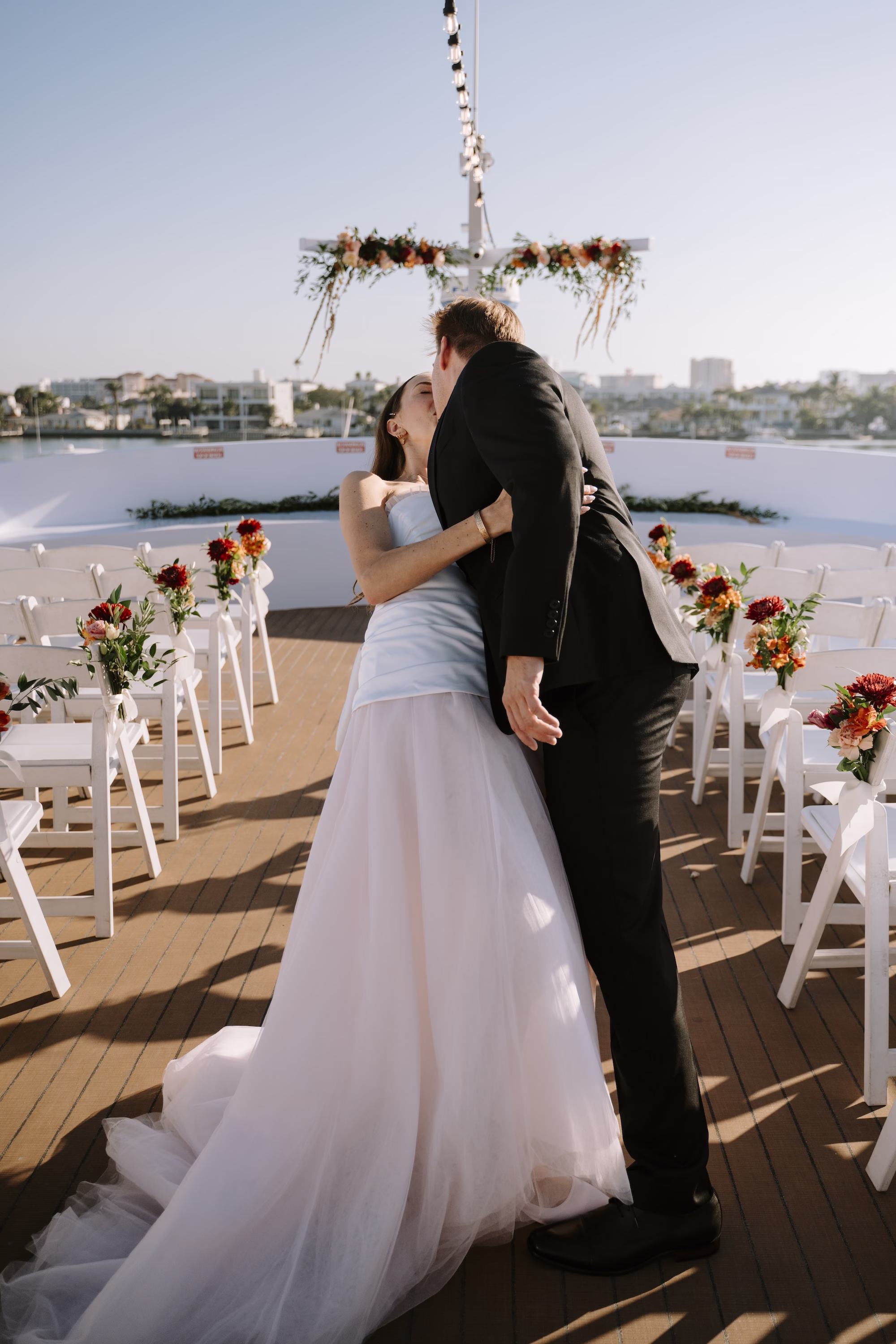 Bride and Groom Wedding Portrait | Tampa Bay Event Venue Yacht StarShip