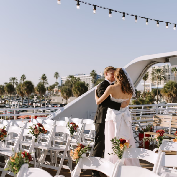 Bride and Groom Wedding Portrait | Tampa Bay Event Venue Yacht StarShip