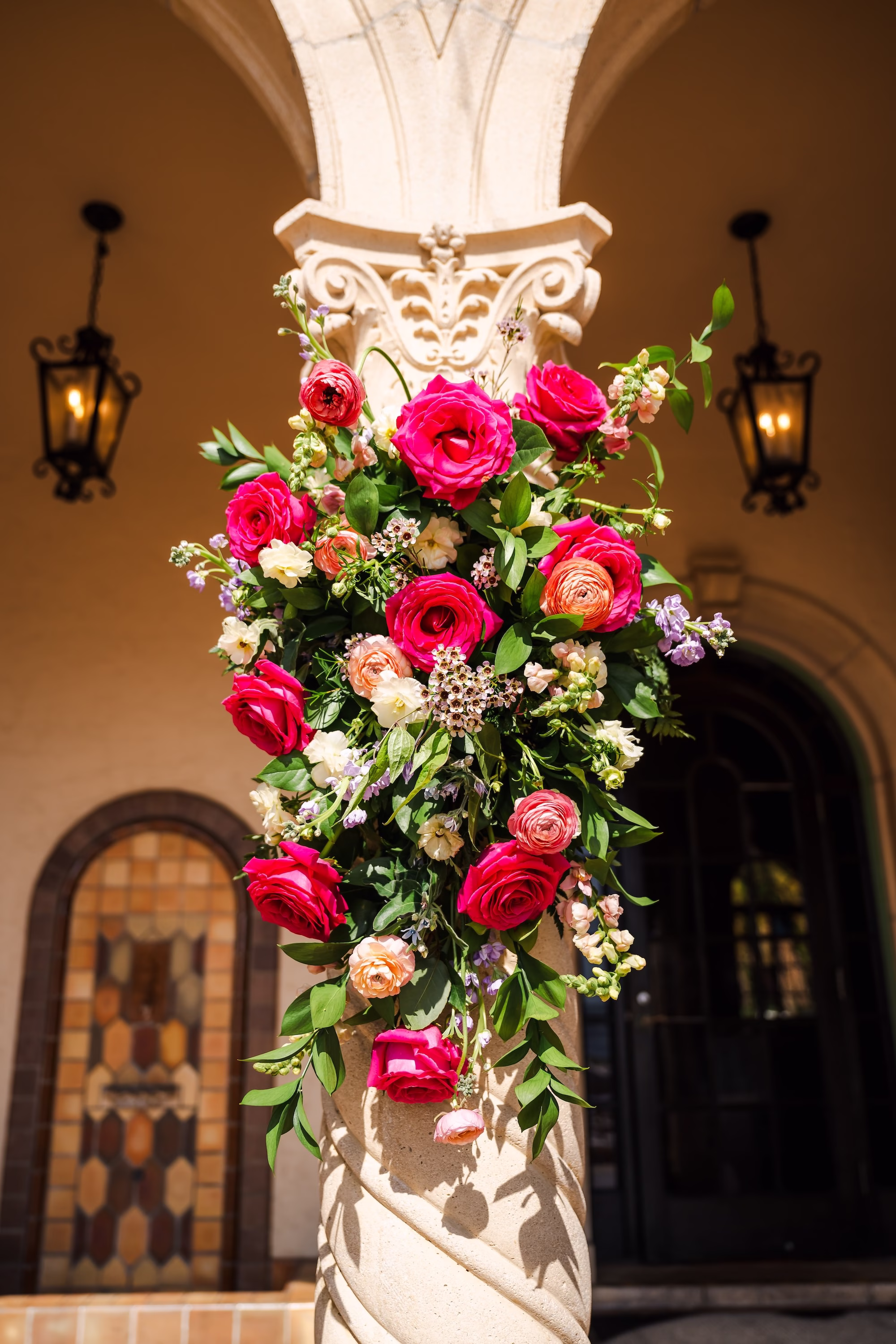 28Outdoor Florida Pink Spring Wedding Inspiration - Pink, Spring Waterfront Sarasota Wedding | The Powel Crosley Estate Outdoor Florida Pink Spring Wedding Ceremony Decor Inspiration