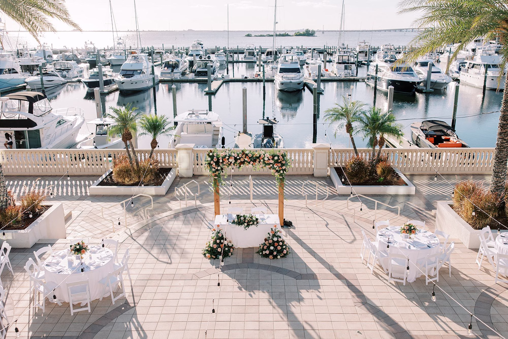 Coastal Orange and Rose South Tampa Wedding | Westshore Yacht Club