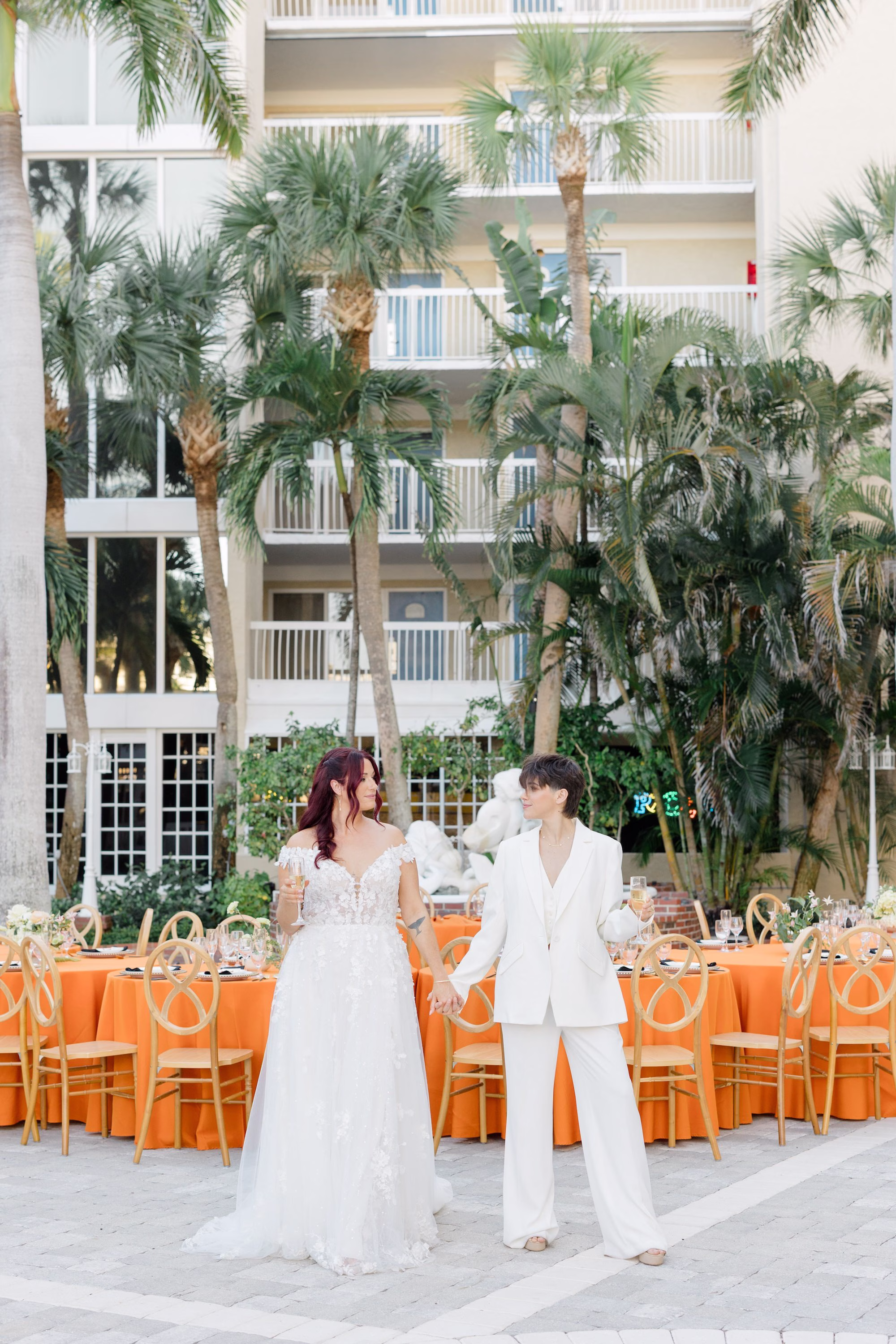 Bride and Bride Wedding Portrait | St Pete Photographer Susan Elizabeth Photography | Event Venue TradeWinds Resort