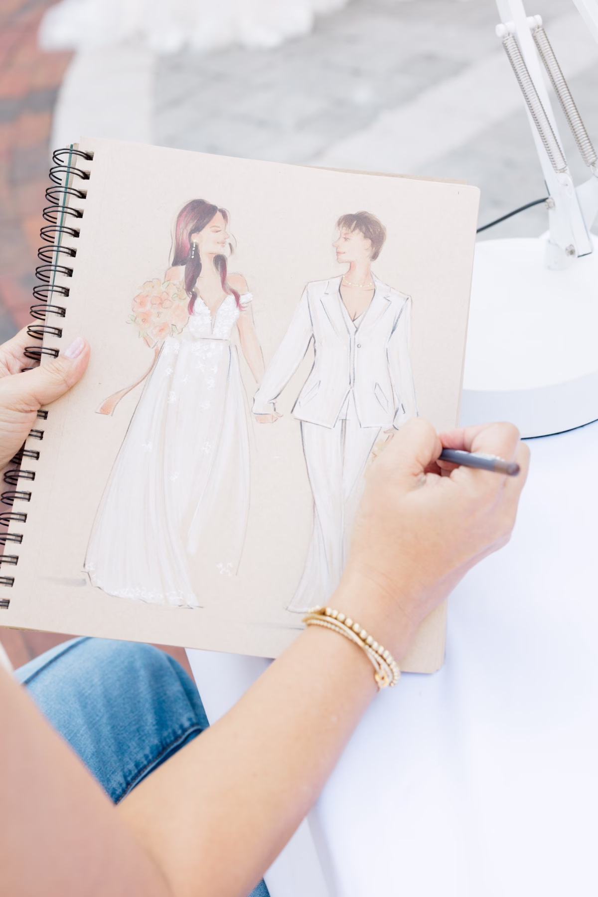 Live Sketch Painting Wedding Reception Entertainment Ideas | St Pete Artist Keepsake Couture