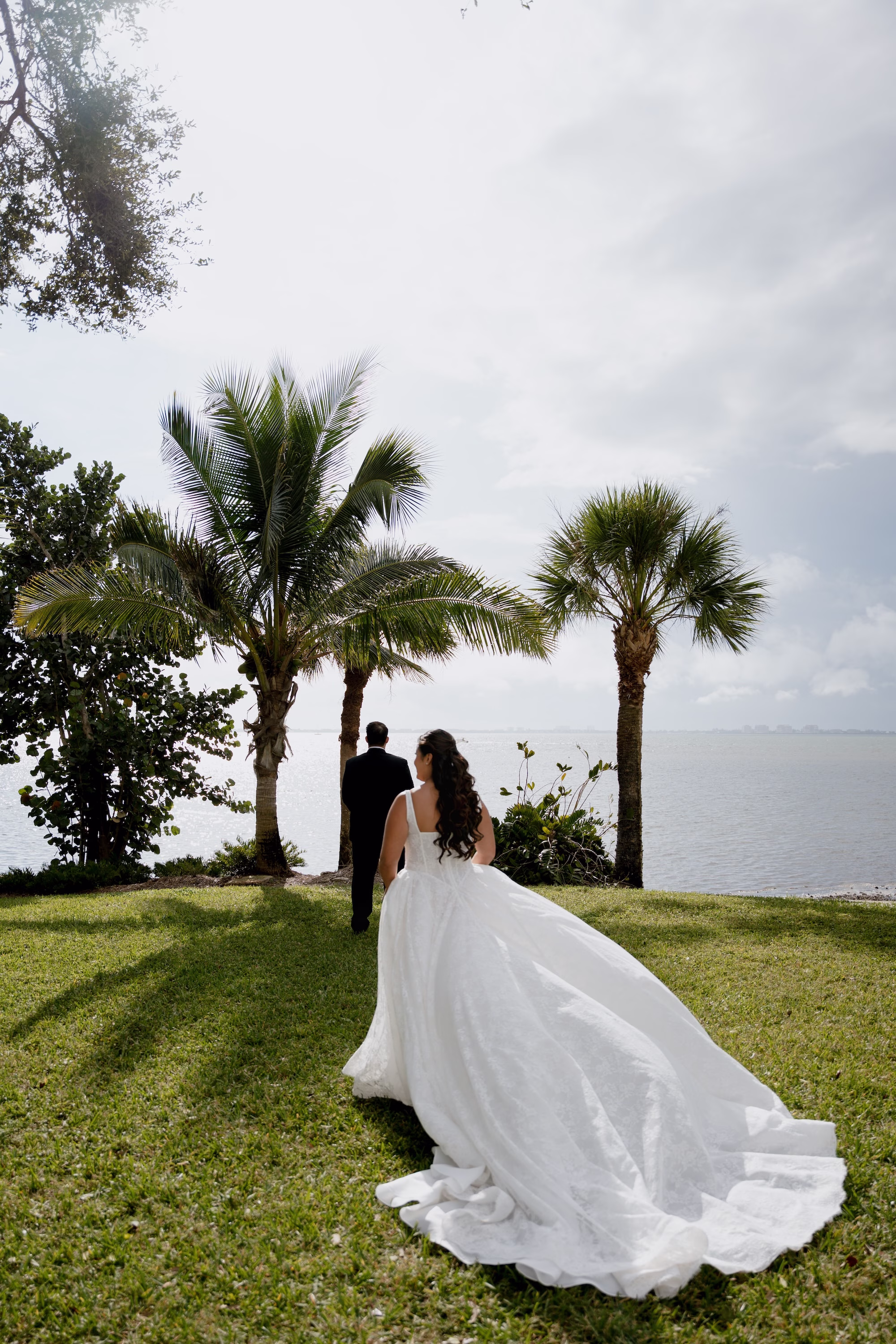 Bride and Groom First Look Wedding Portrait