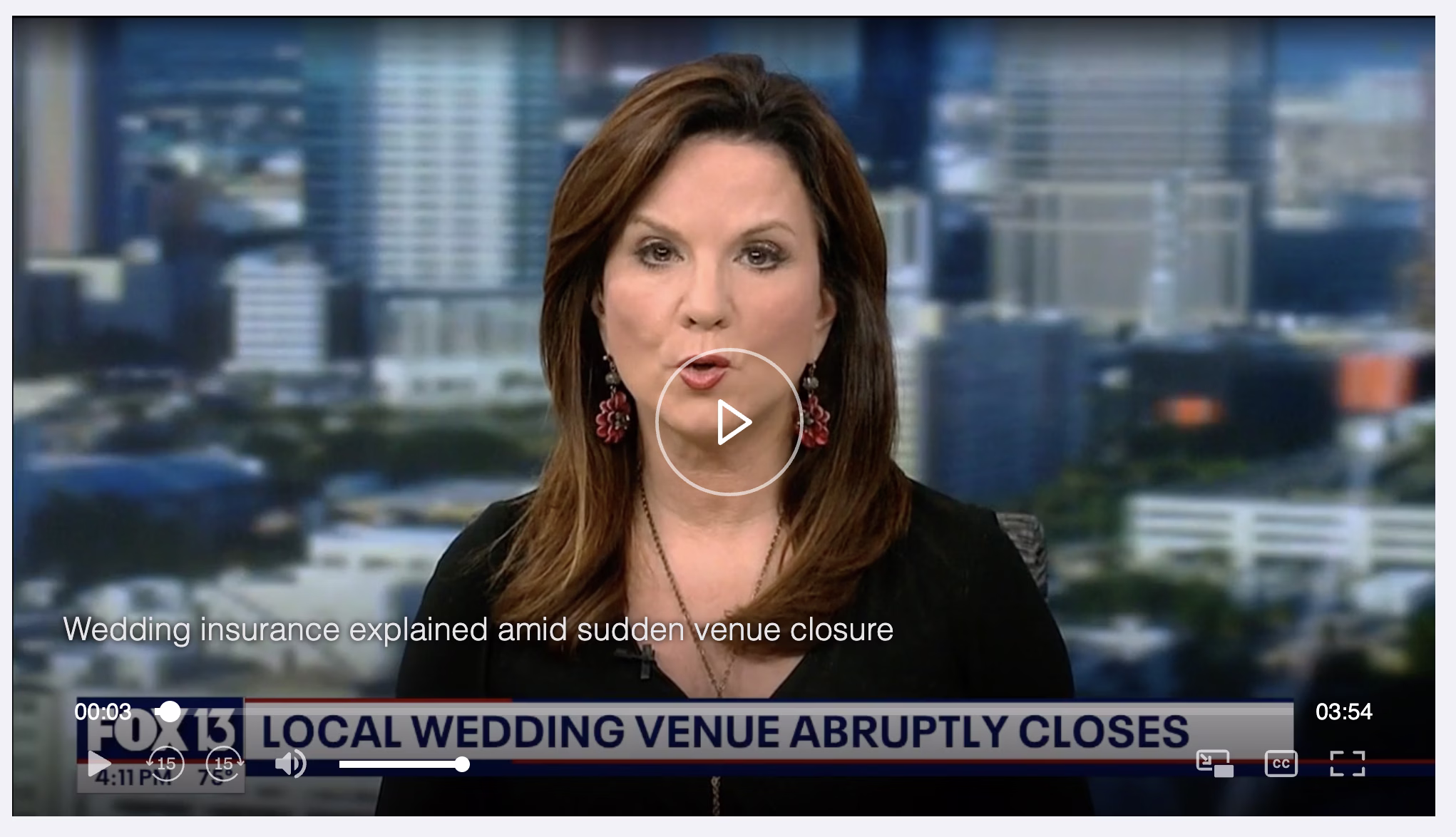Fox13 Wedding Protector Plan Wedding Insurance - When Your Wedding Venue Closes: How Wedding Insurance Can Help Fox13 Wedding Protector Plan Wedding Insurance