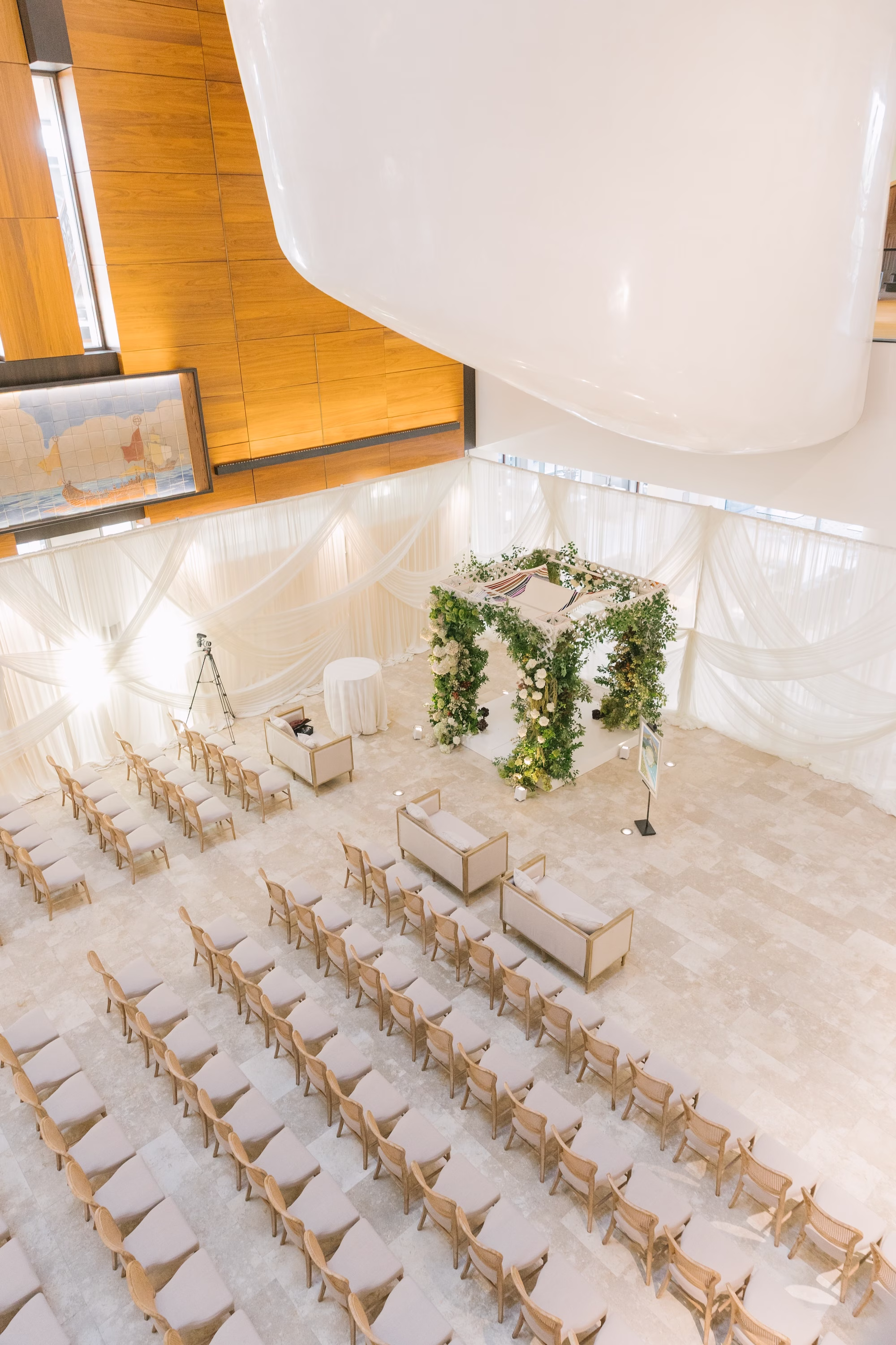 Traditional Jewish Wedding Ceremony Chuppah of Lush Green Foliage and White Hydrangeas and Roses Ideas | St Pete Planner Stelloccasions Weddings and Events