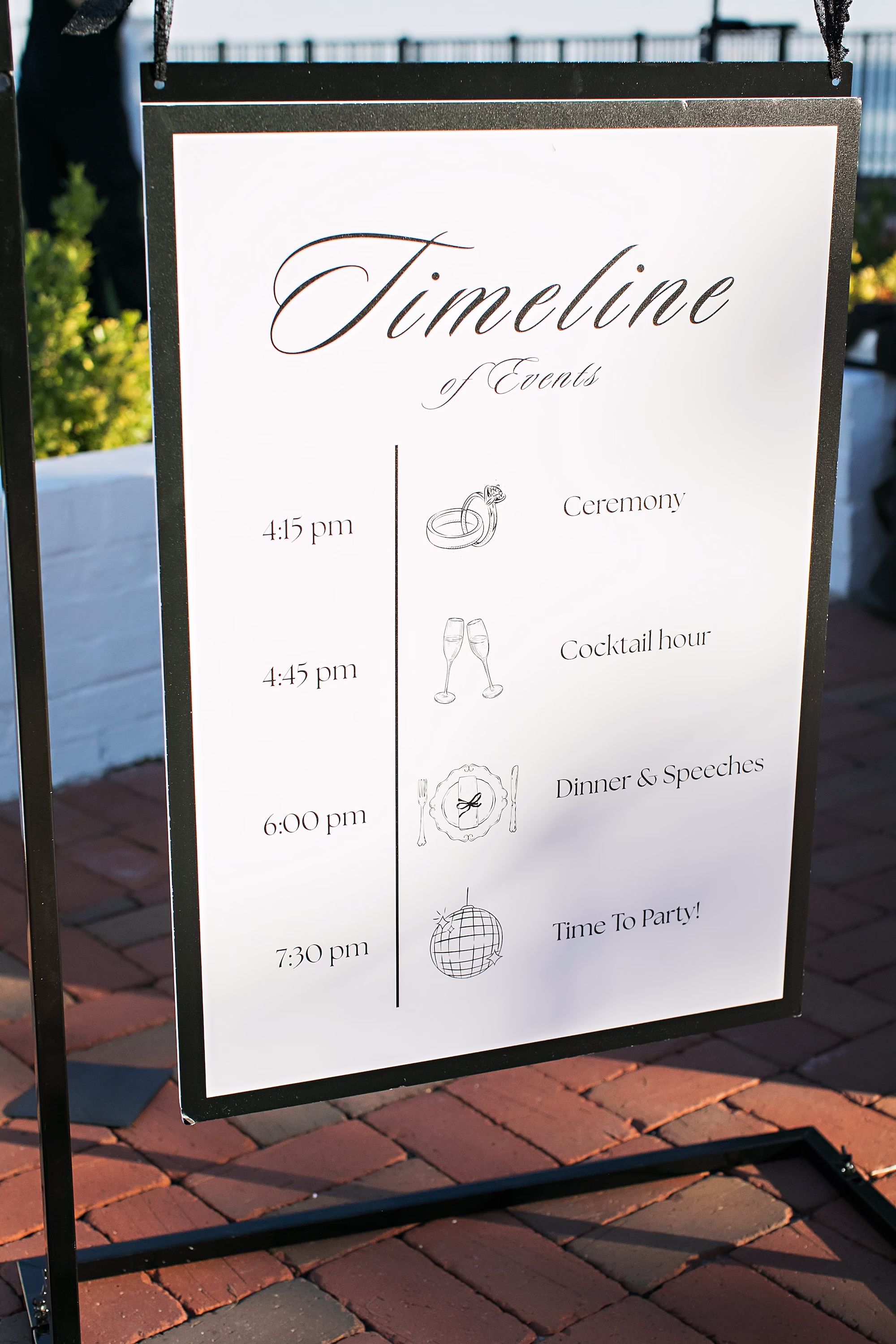 13Timeless Black and White Wedding Ideas - Timeless, Black and White Wedding | Tampa Yacht and Country Club Timeless Black and White Wedding Timeline sign Display Ideas