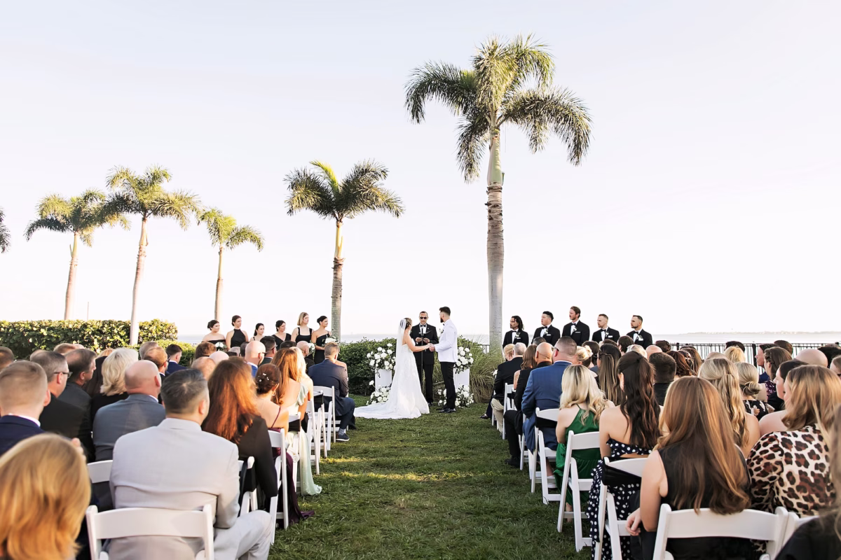 17Timeless Black and White Wedding Ideas Venue Tampa Yacht and Country Club - Timeless, Black and White Wedding | Tampa Yacht and Country Club Timeless Black and White Wedding Ceremony Decor Inspiration | Event Venue Tampa Yacht and Country Club