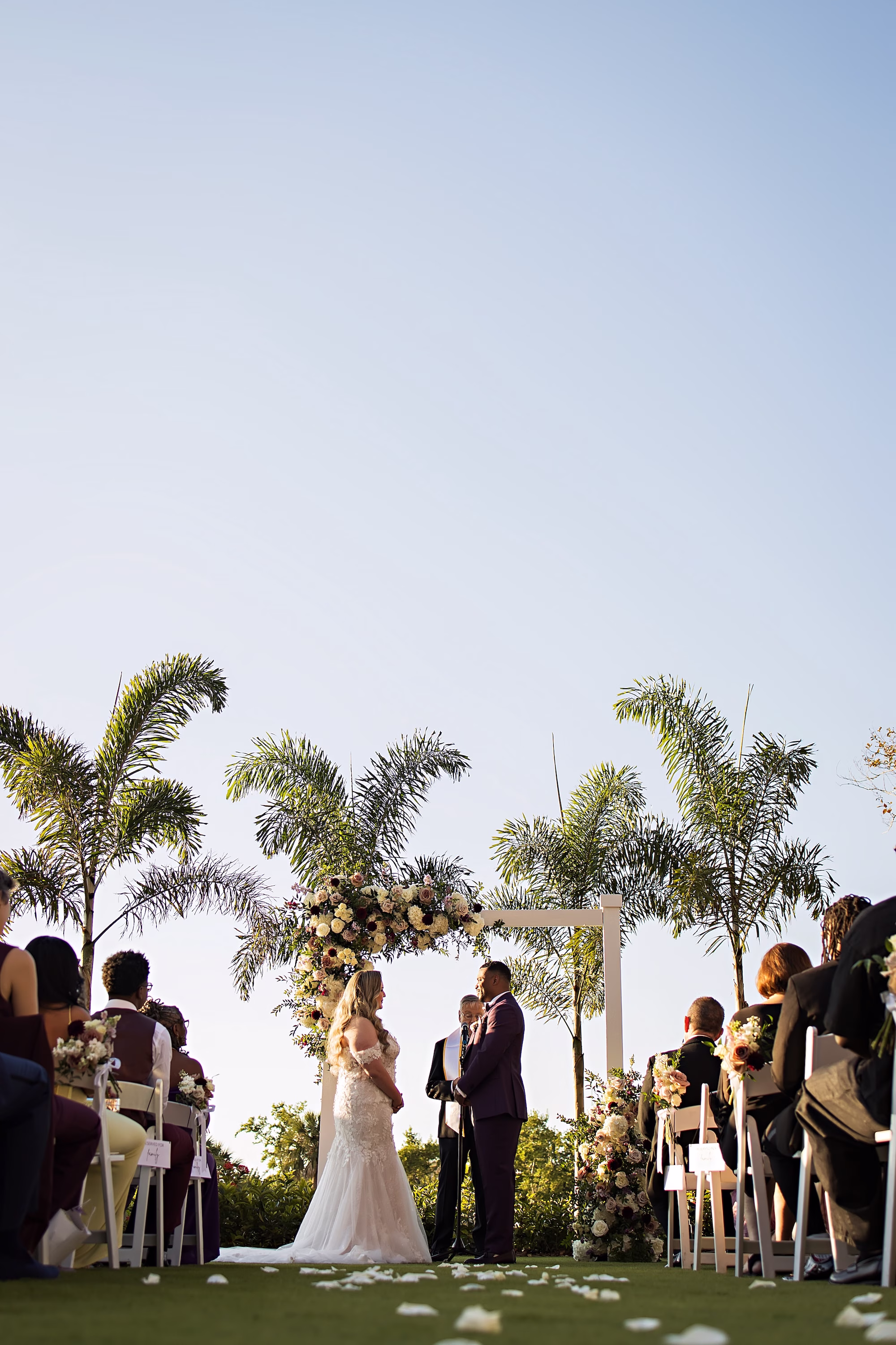 18Romantic Purple Wedding Ideas Venue Grand Hyatt Tampa Bay - Romantic, Purple Fall Wedding | Grand Hyatt Tampa Bay Bride and Groom Wedding Portrait