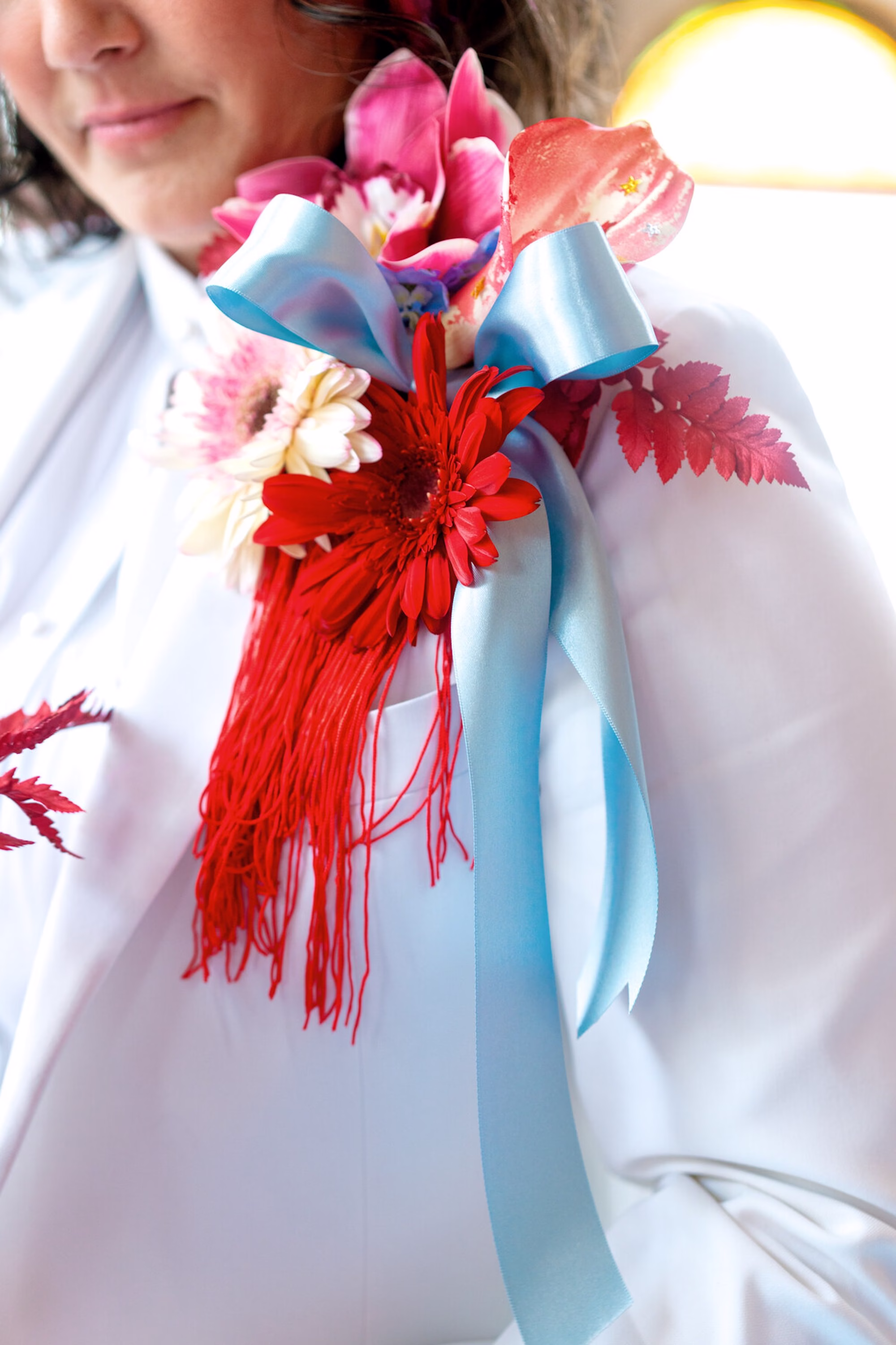 19Whimsical Red Las Vegas Pink Pony Club Inspired Wedding - Bold and Vibrant Same-Sex Ybor City Wedding Inspiration | Hotel Haya Whimsical Red Las Vegas Pink Pony Club Inspired Wedding Boutonniere Ideas