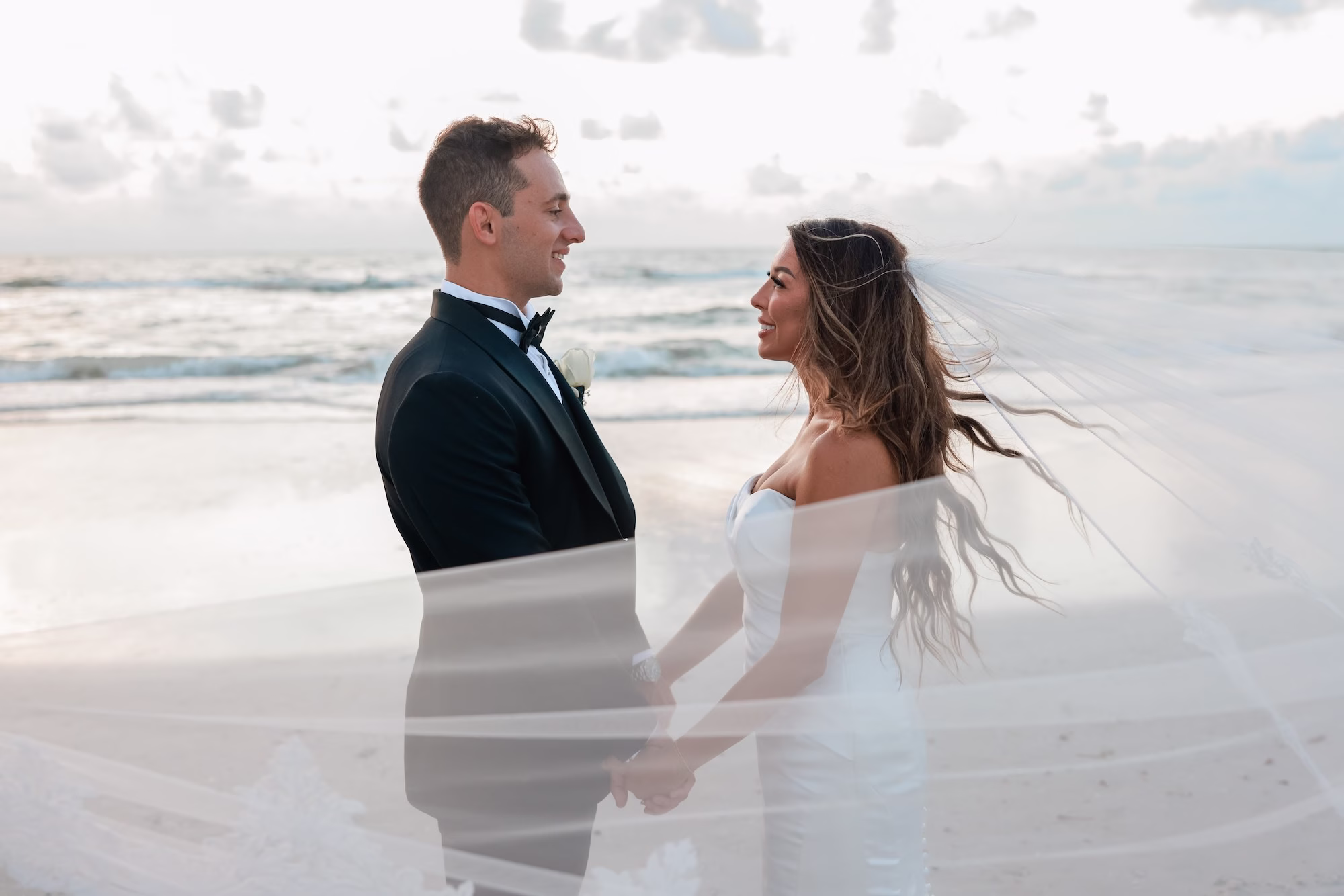 Bride and Groom Wedding Portrait | Clearwater Photographer Lifelong Photography Studio | Event Venue Sandpearl Resort